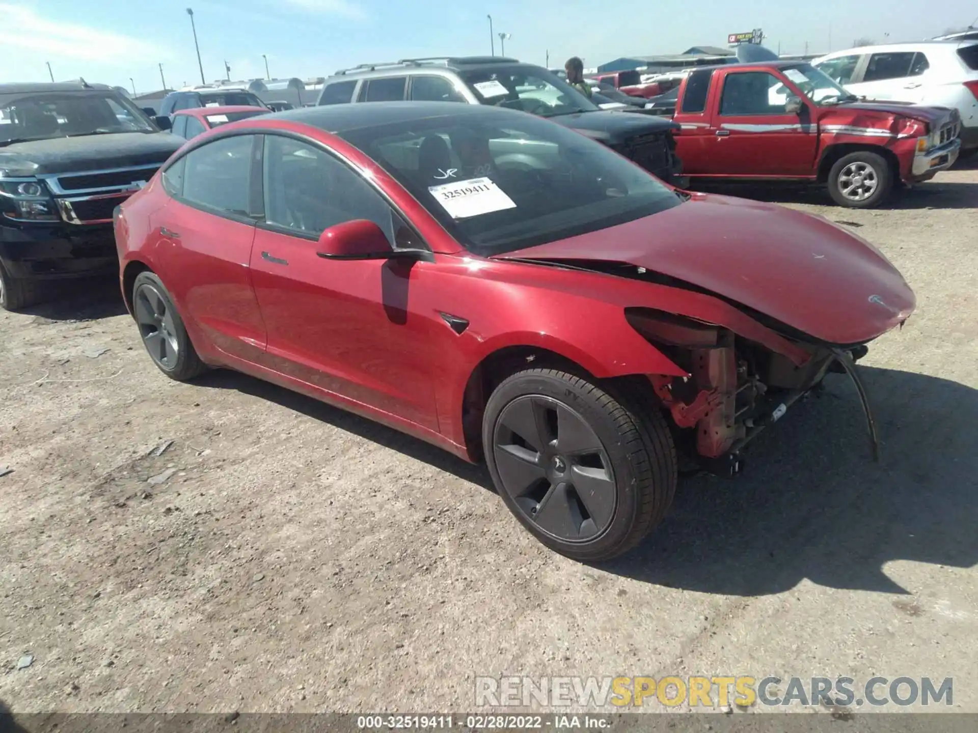 1 Photograph of a damaged car 5YJ3E1EA5MF996151 TESLA MODEL 3 2021