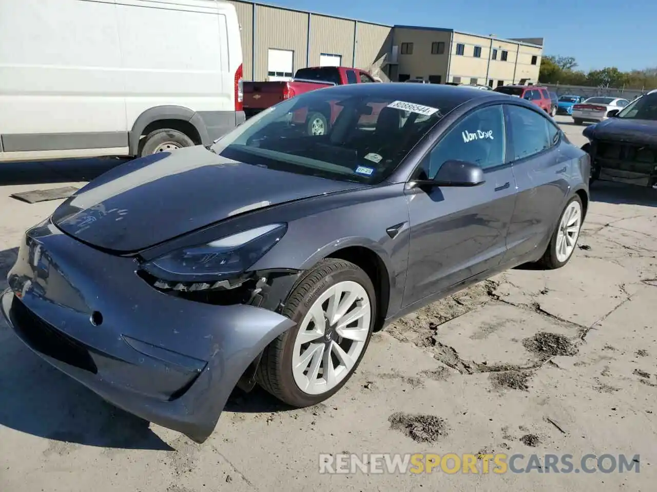 1 Photograph of a damaged car 5YJ3E1EA6MF017981 TESLA MODEL 3 2021