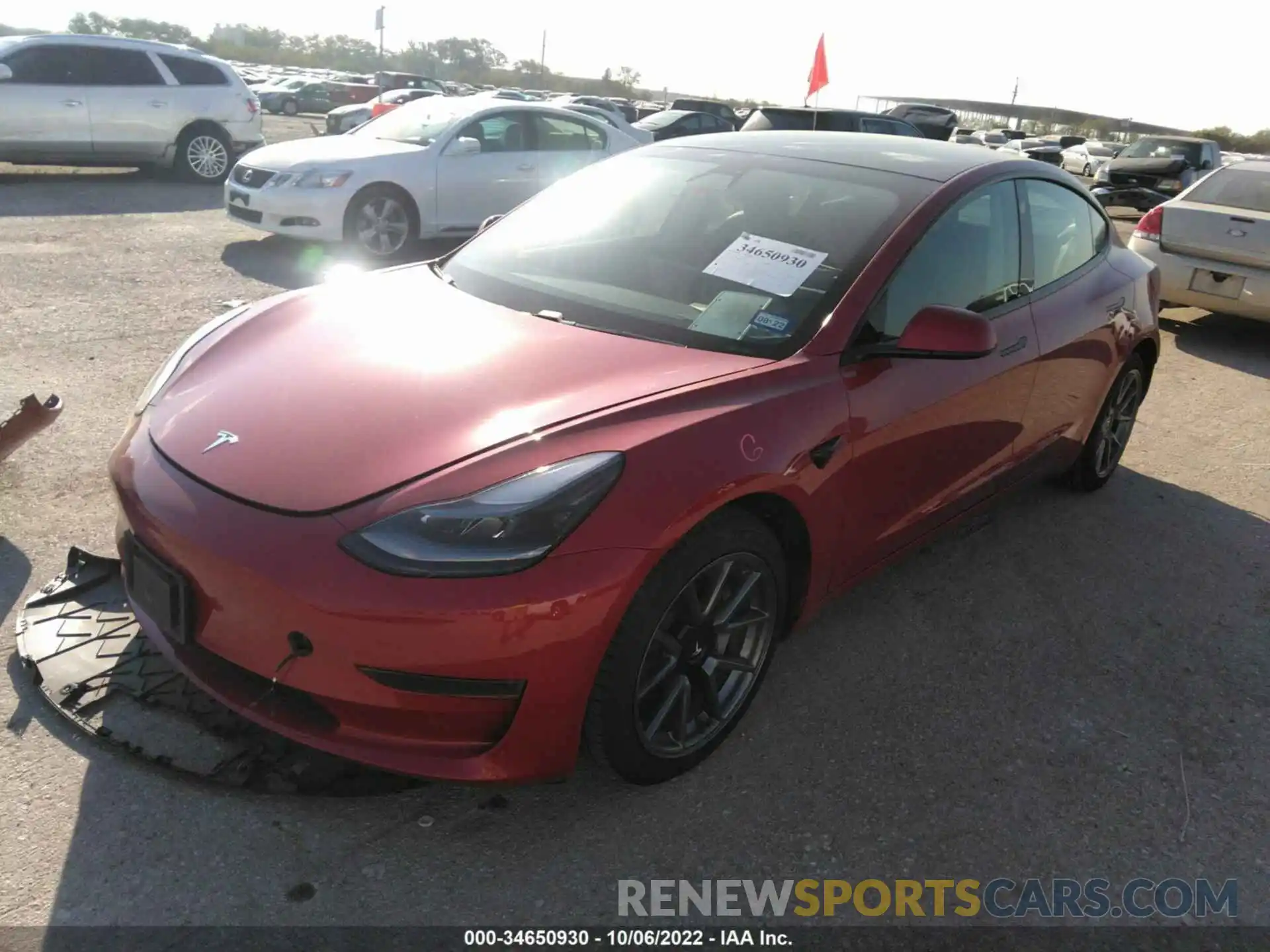 2 Photograph of a damaged car 5YJ3E1EA6MF029855 TESLA MODEL 3 2021