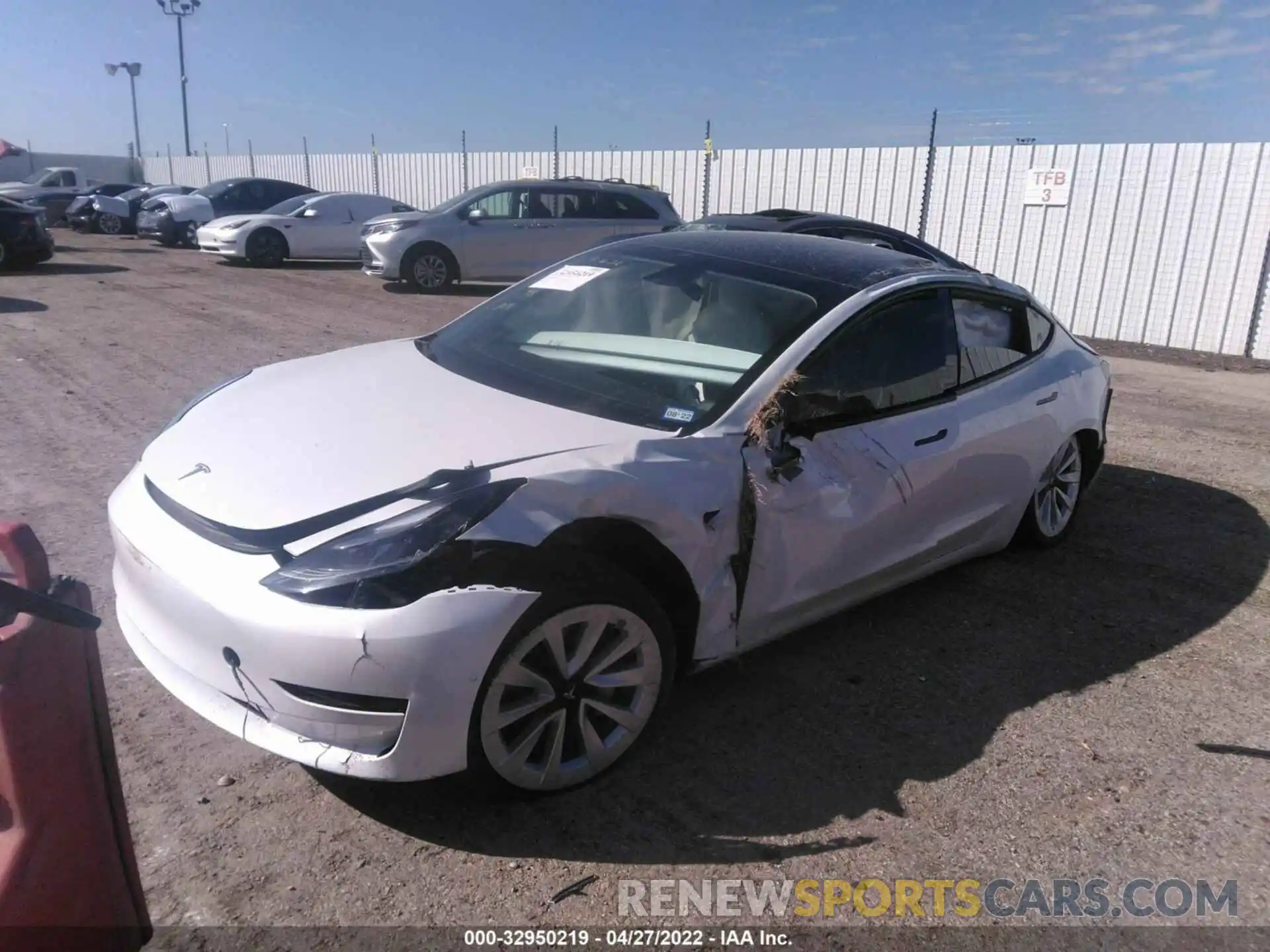 2 Photograph of a damaged car 5YJ3E1EA6MF032285 TESLA MODEL 3 2021