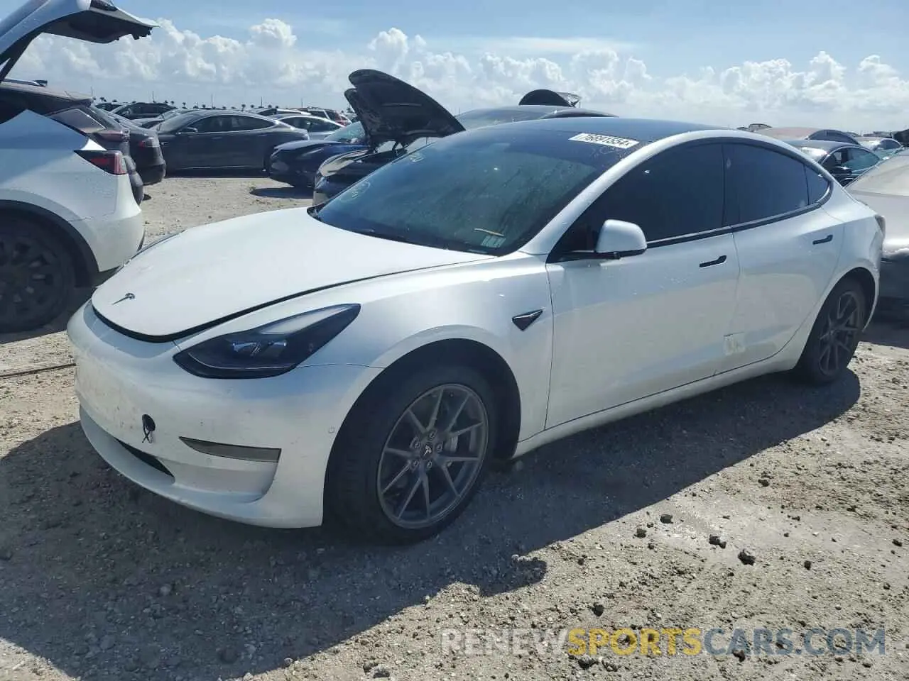1 Photograph of a damaged car 5YJ3E1EA6MF047210 TESLA MODEL 3 2021