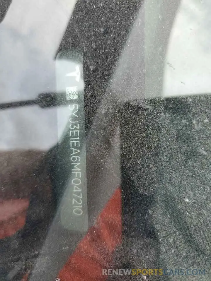 13 Photograph of a damaged car 5YJ3E1EA6MF047210 TESLA MODEL 3 2021