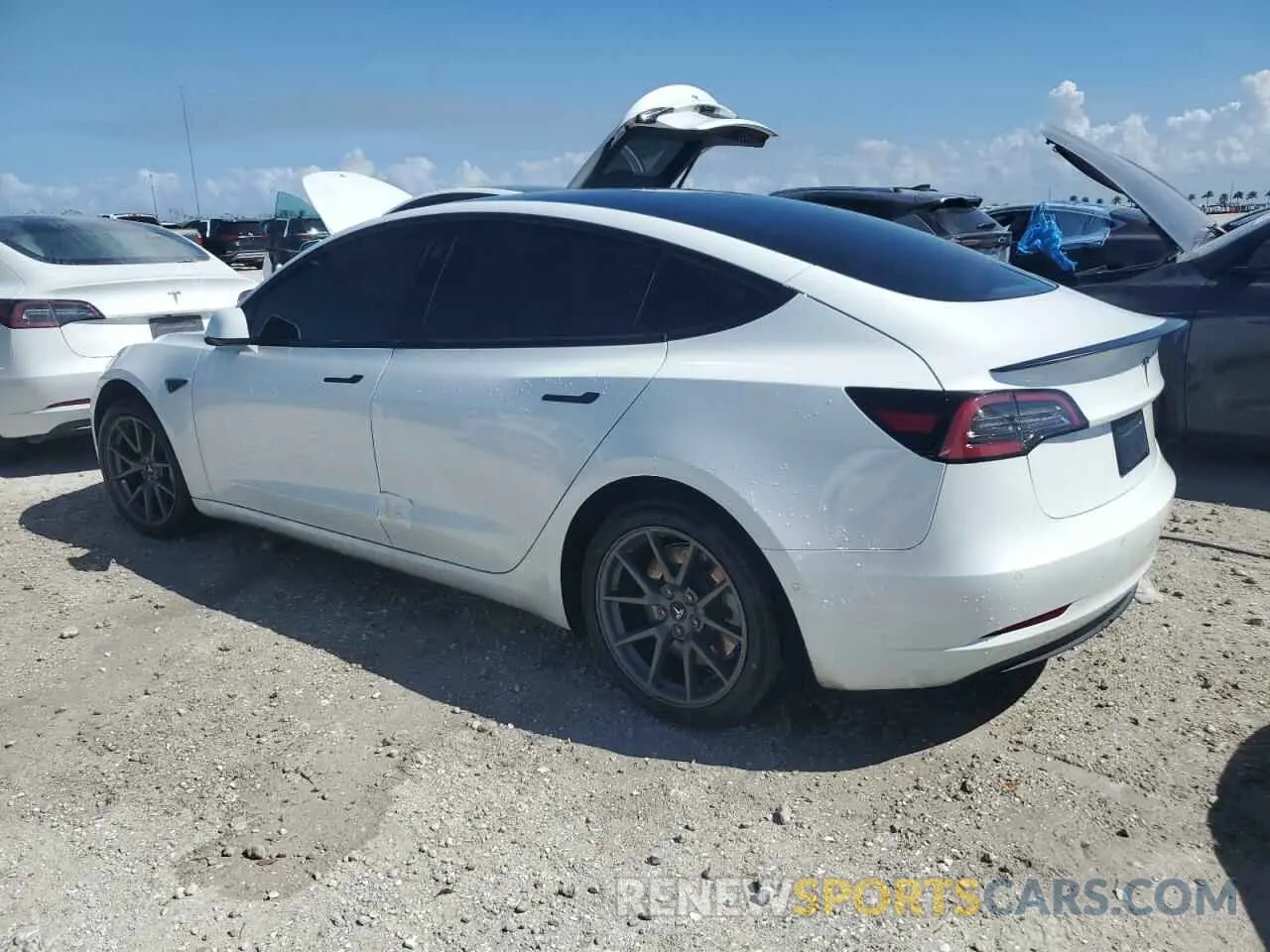 2 Photograph of a damaged car 5YJ3E1EA6MF047210 TESLA MODEL 3 2021