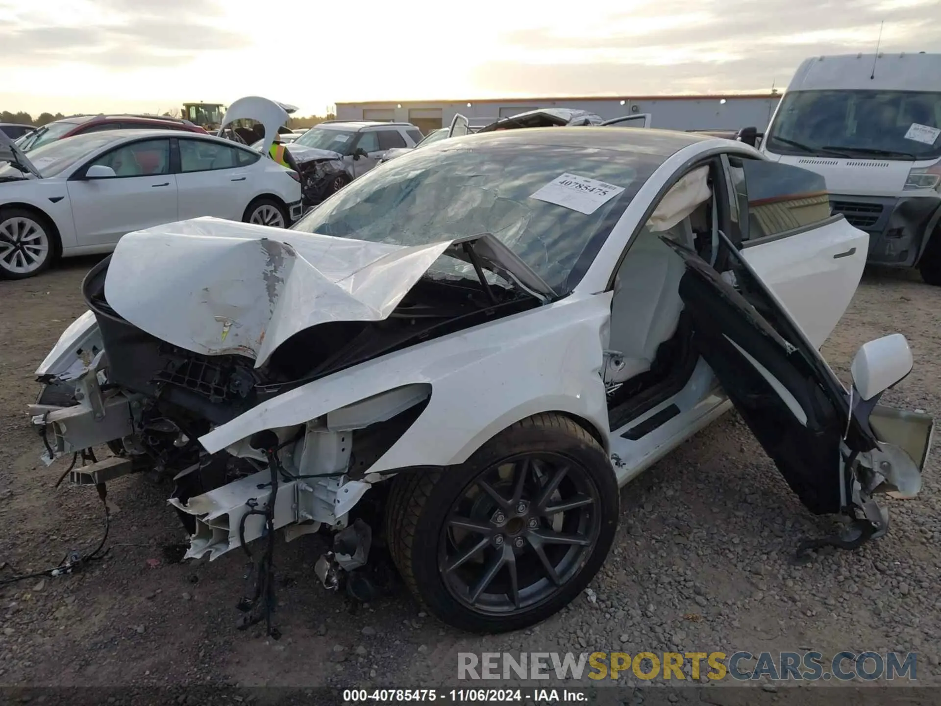 2 Photograph of a damaged car 5YJ3E1EA6MF047773 TESLA MODEL 3 2021