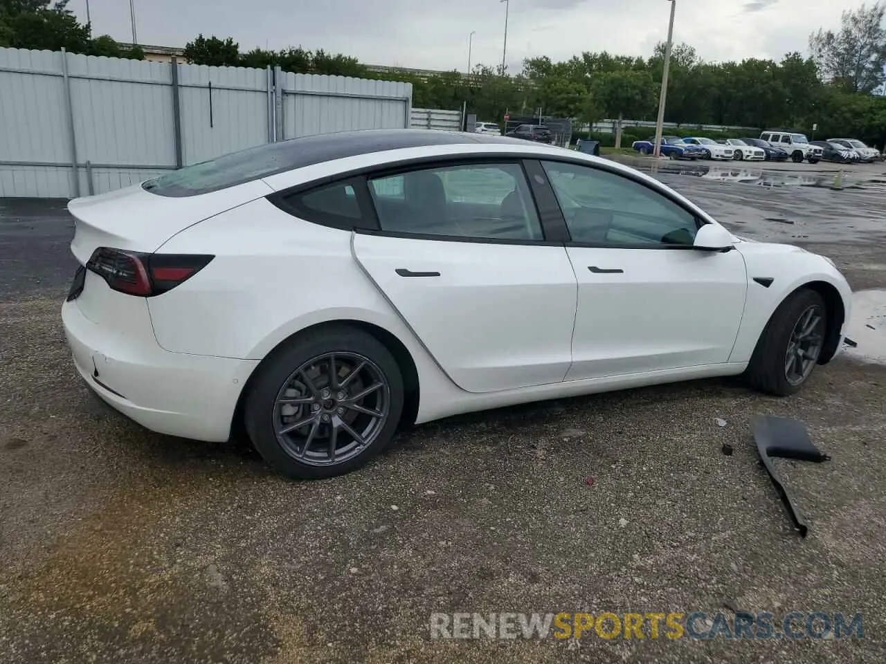 3 Photograph of a damaged car 5YJ3E1EA6MF048647 TESLA MODEL 3 2021