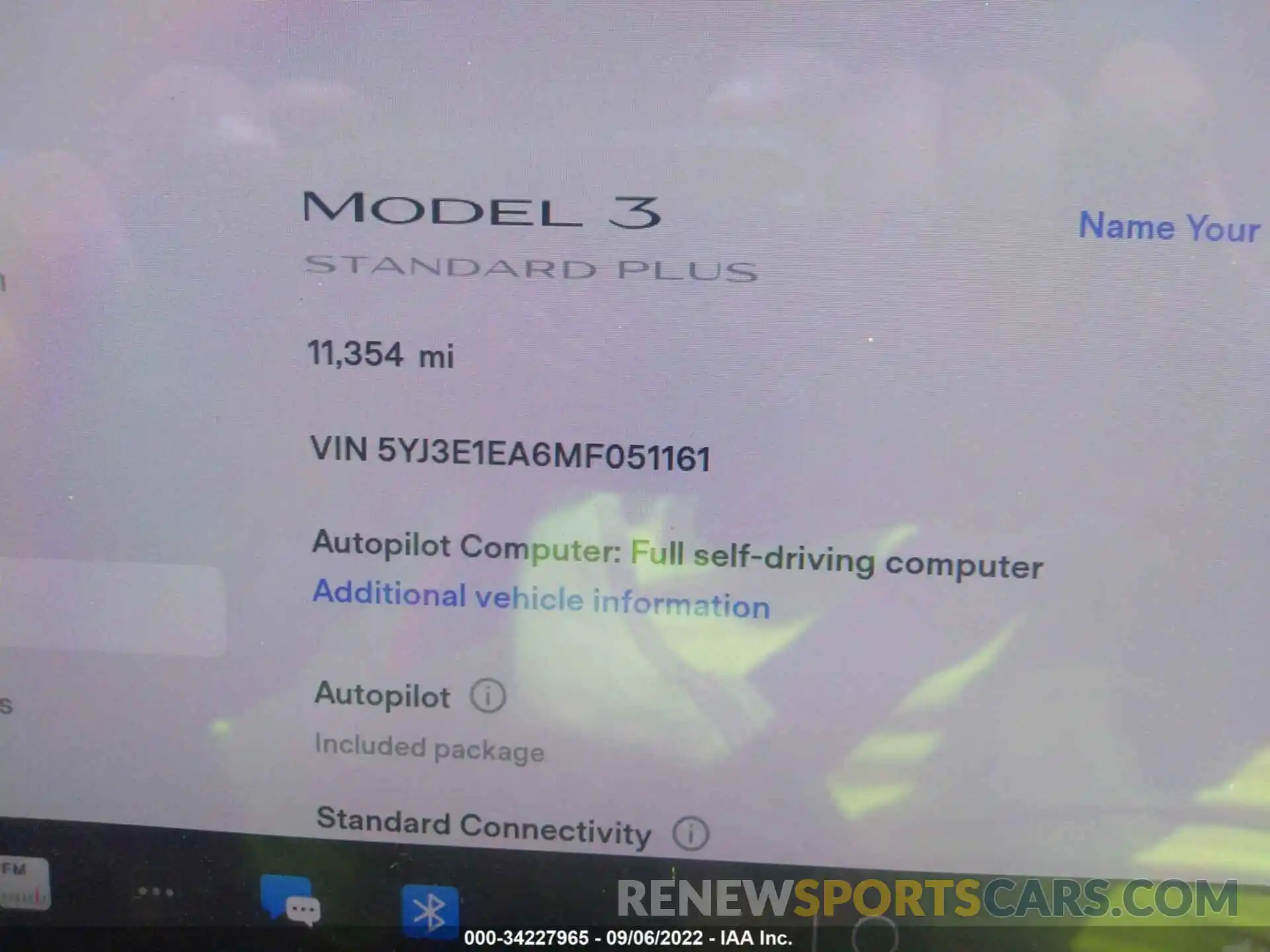 9 Photograph of a damaged car 5YJ3E1EA6MF051161 TESLA MODEL 3 2021