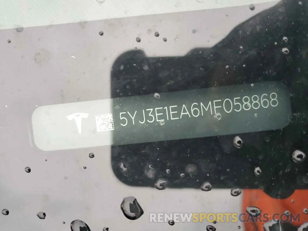 13 Photograph of a damaged car 5YJ3E1EA6MF058868 TESLA MODEL 3 2021