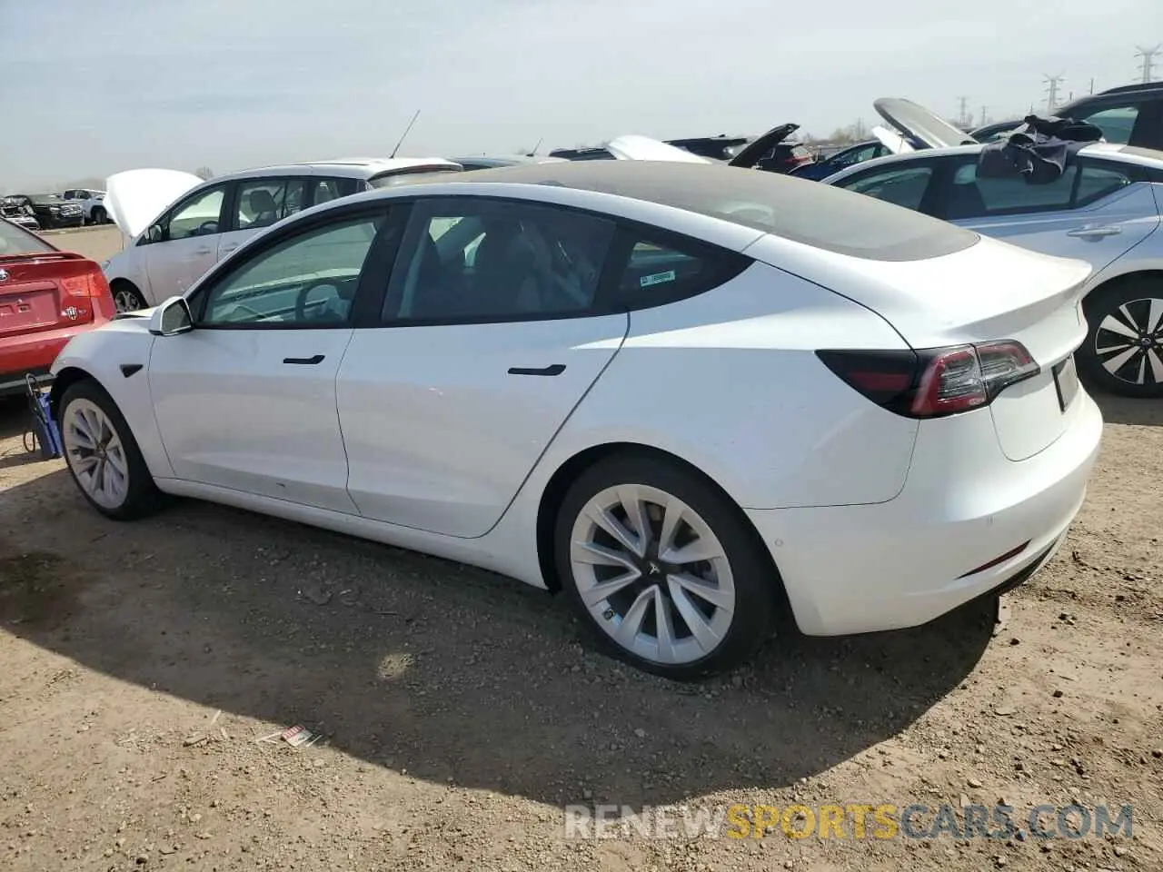 2 Photograph of a damaged car 5YJ3E1EA6MF059194 TESLA MODEL 3 2021