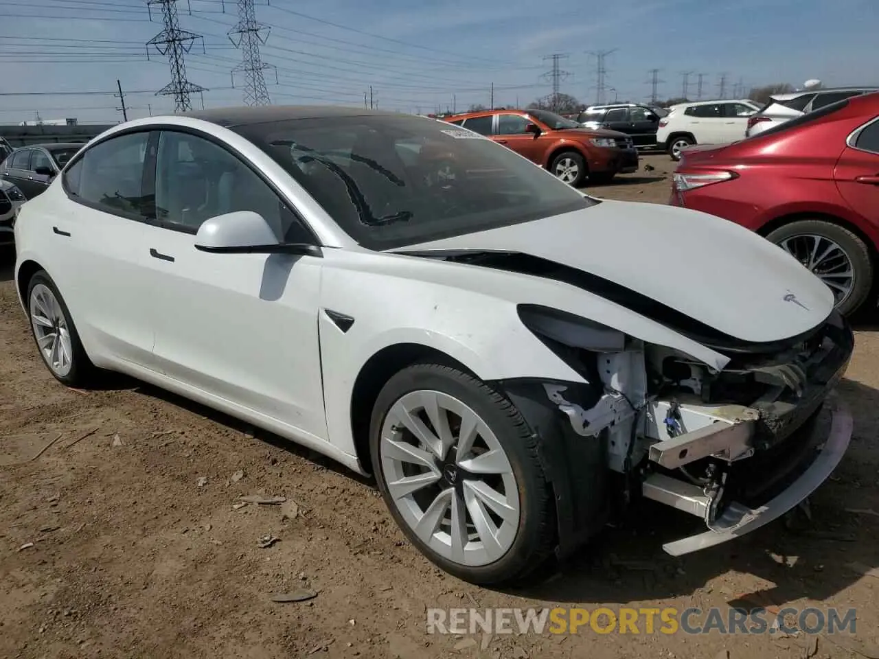4 Photograph of a damaged car 5YJ3E1EA6MF059194 TESLA MODEL 3 2021