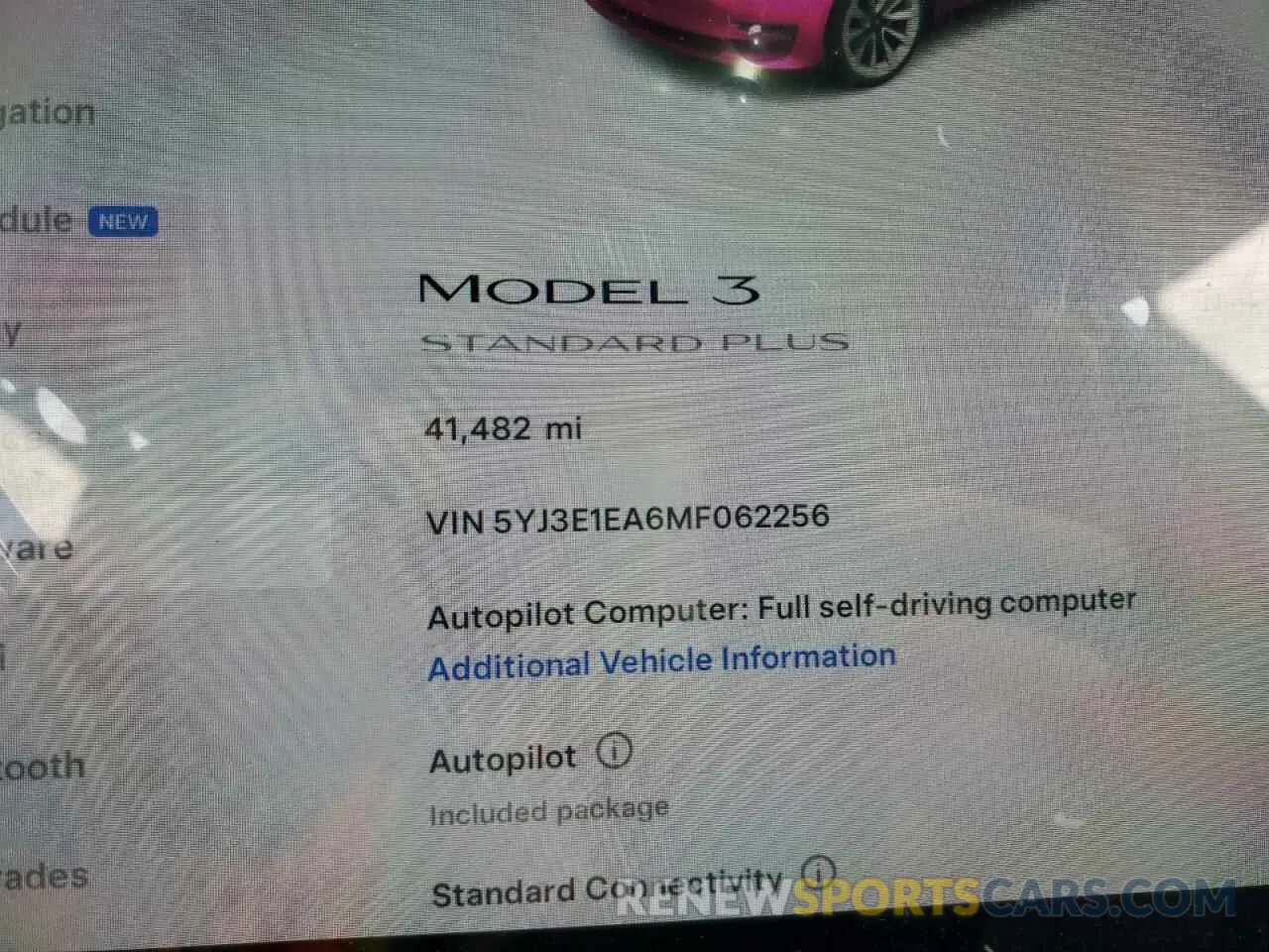 9 Photograph of a damaged car 5YJ3E1EA6MF062256 TESLA MODEL 3 2021