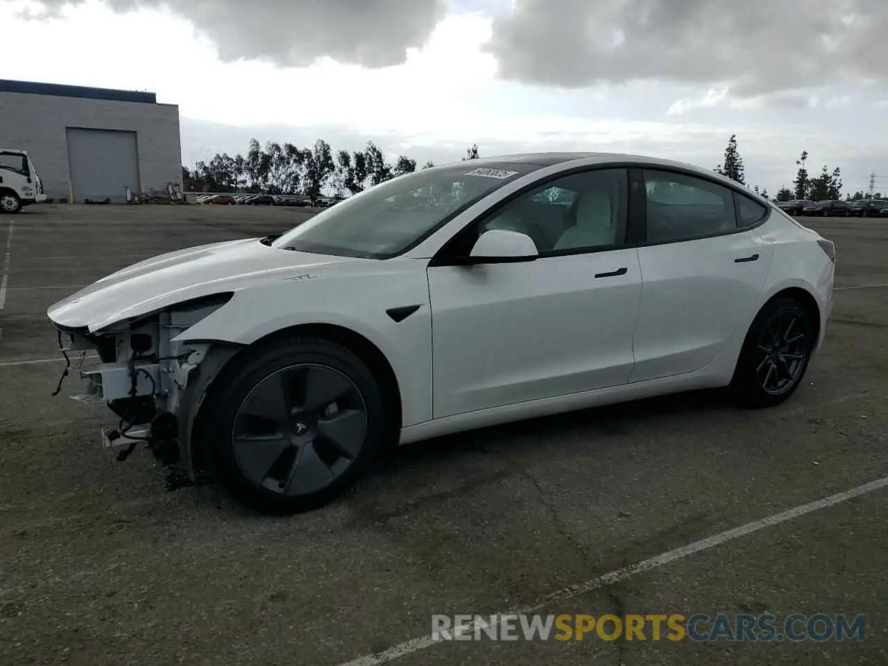 1 Photograph of a damaged car 5YJ3E1EA6MF066064 TESLA MODEL 3 2021