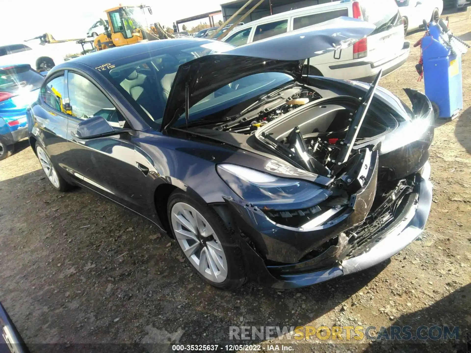 1 Photograph of a damaged car 5YJ3E1EA6MF077212 TESLA MODEL 3 2021