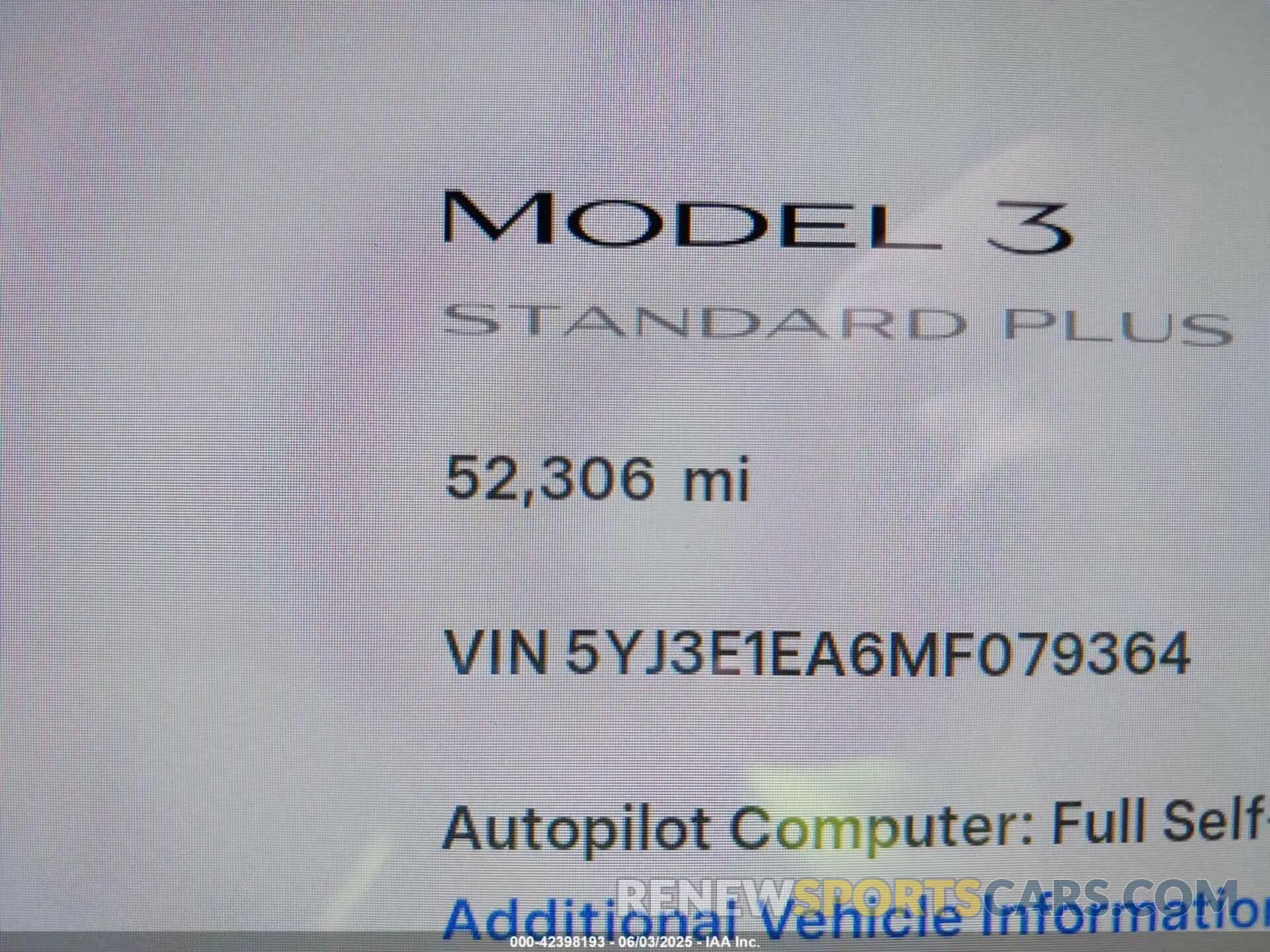 16 Photograph of a damaged car 5YJ3E1EA6MF079364 TESLA MODEL 3 2021