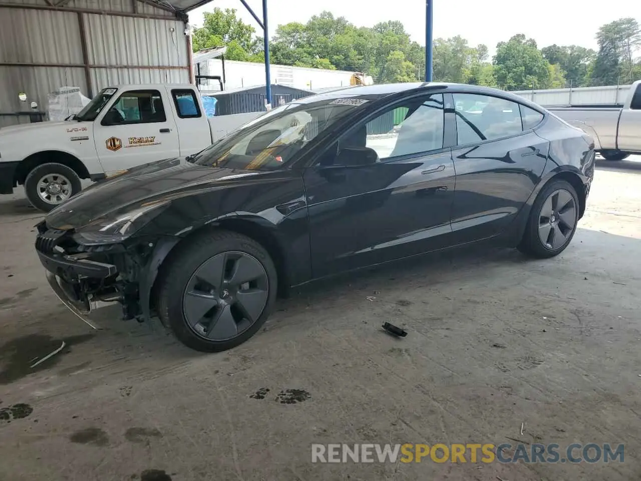 1 Photograph of a damaged car 5YJ3E1EA6MF081454 TESLA MODEL 3 2021