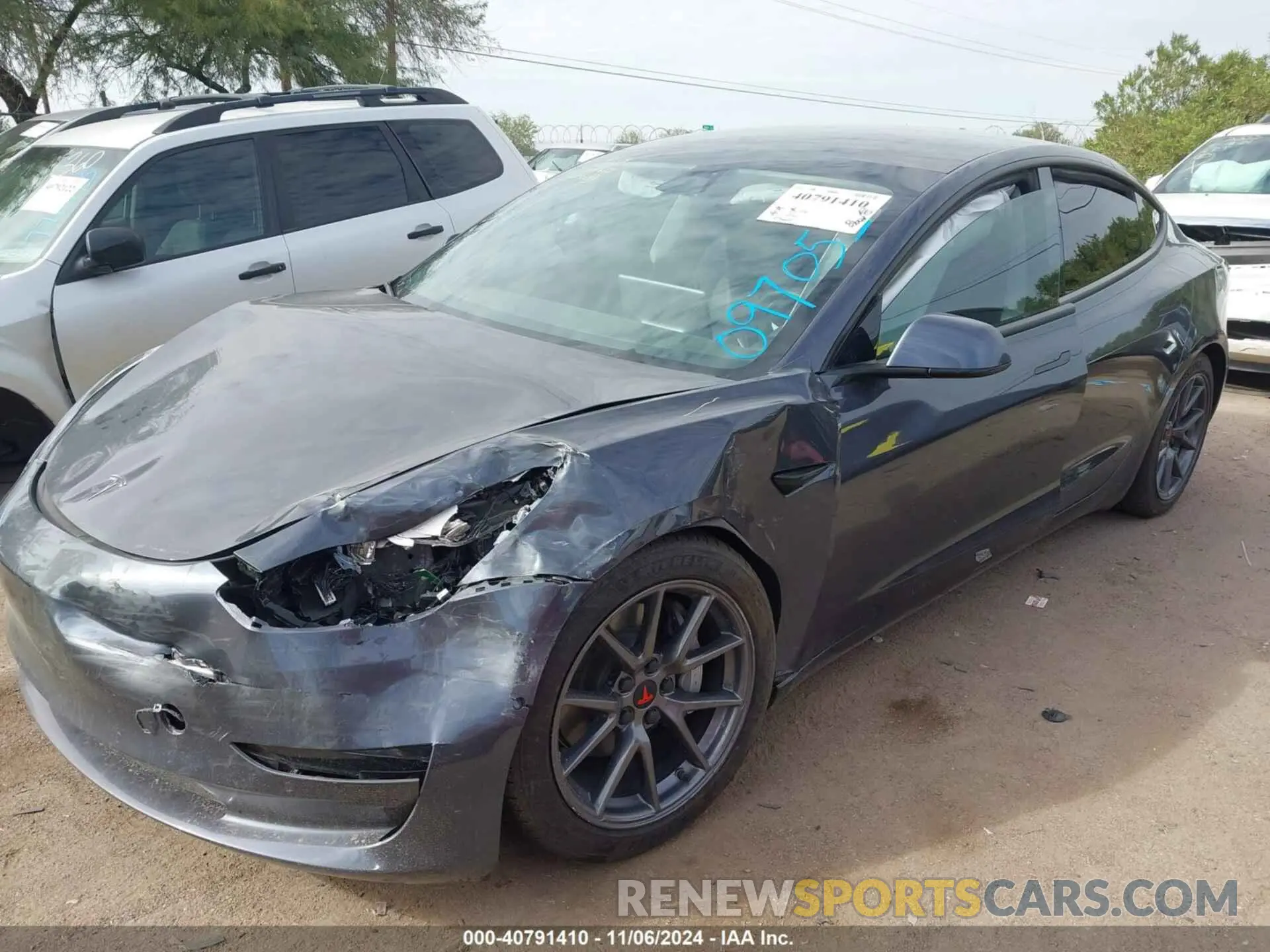 2 Photograph of a damaged car 5YJ3E1EA6MF097055 TESLA MODEL 3 2021