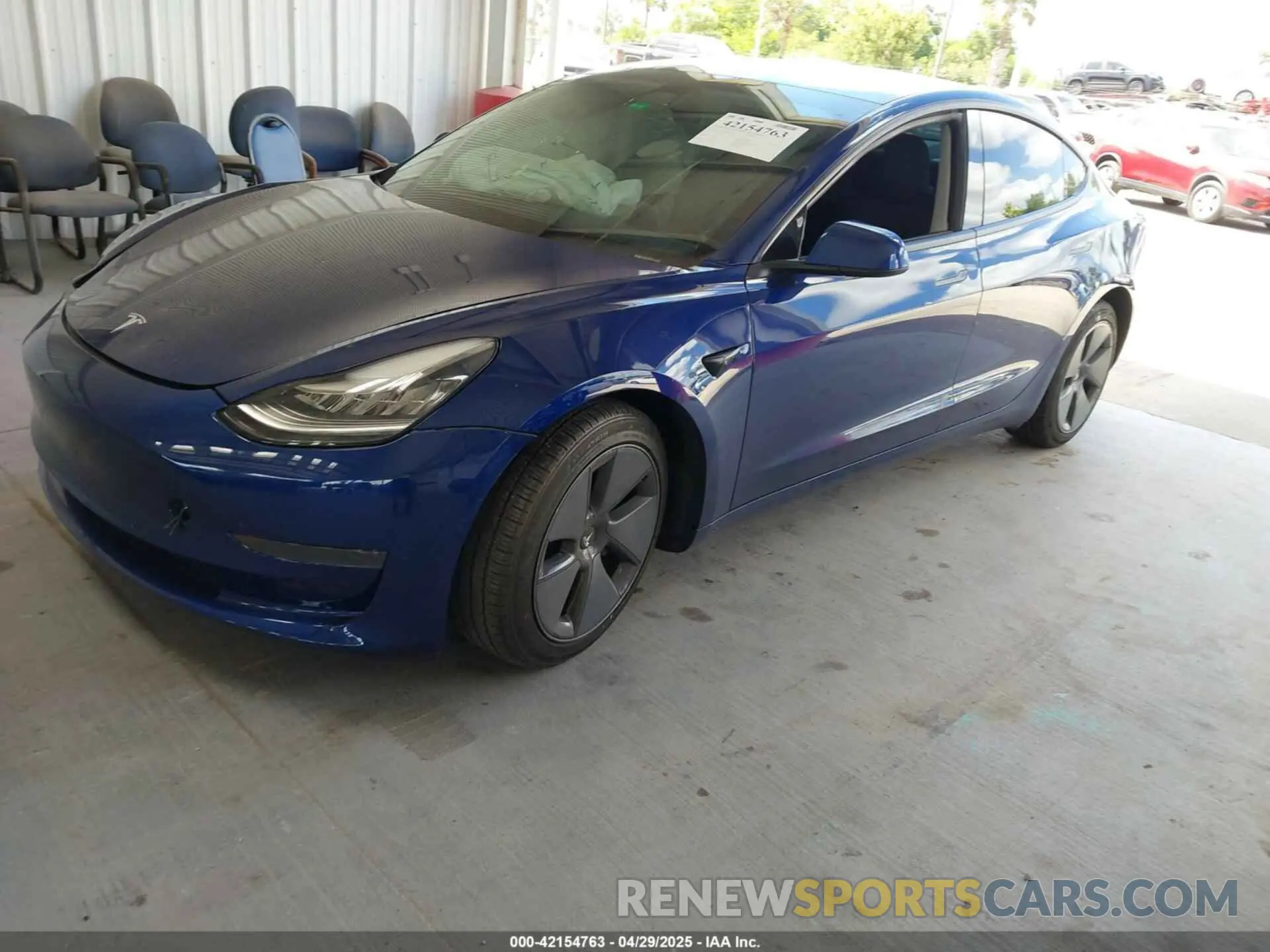 2 Photograph of a damaged car 5YJ3E1EA6MF860949 TESLA MODEL 3 2021