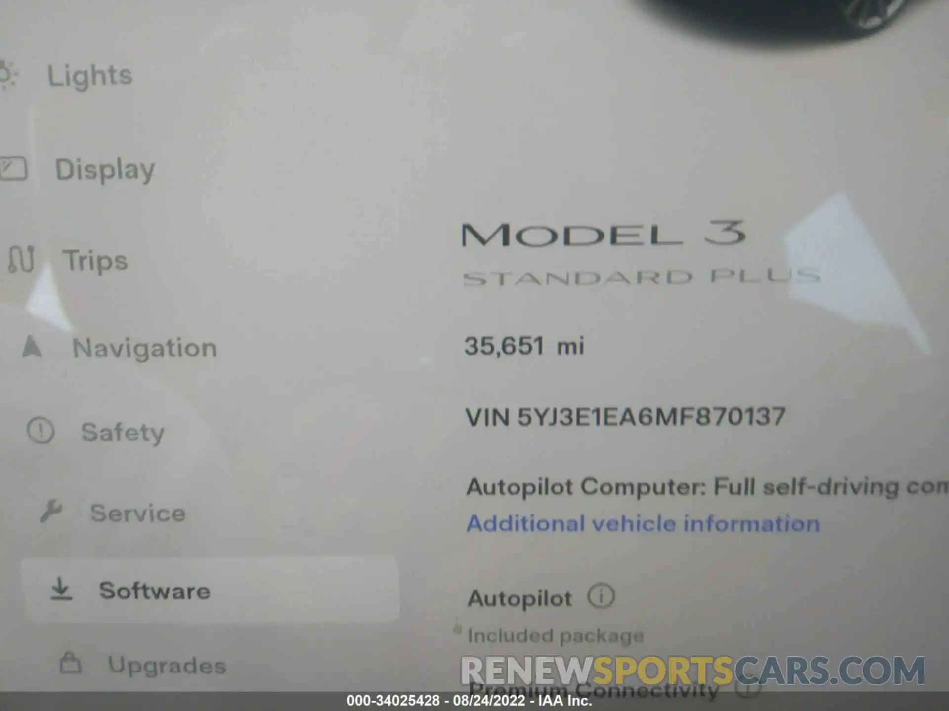 7 Photograph of a damaged car 5YJ3E1EA6MF870137 TESLA MODEL 3 2021