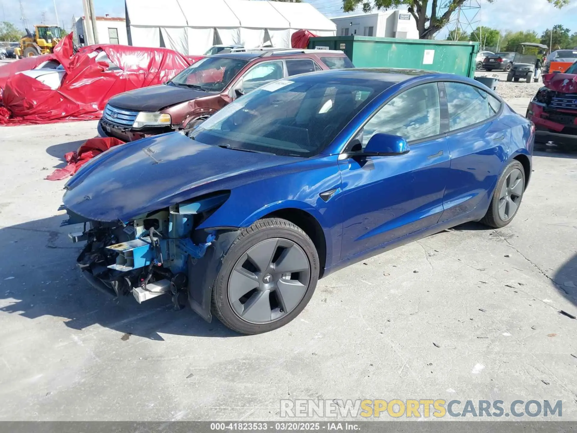 2 Photograph of a damaged car 5YJ3E1EA6MF907476 TESLA MODEL 3 2021