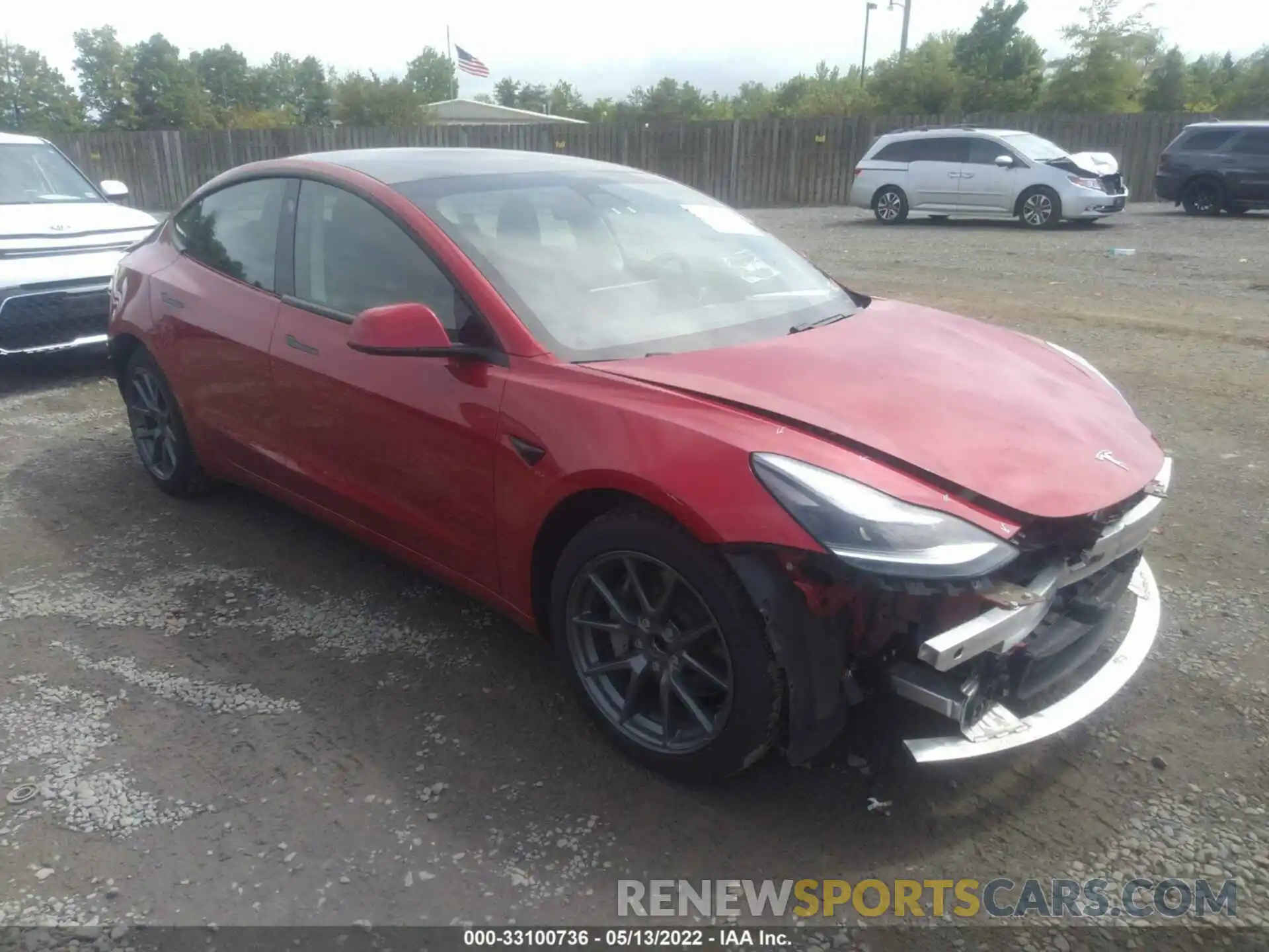 1 Photograph of a damaged car 5YJ3E1EA6MF911494 TESLA MODEL 3 2021