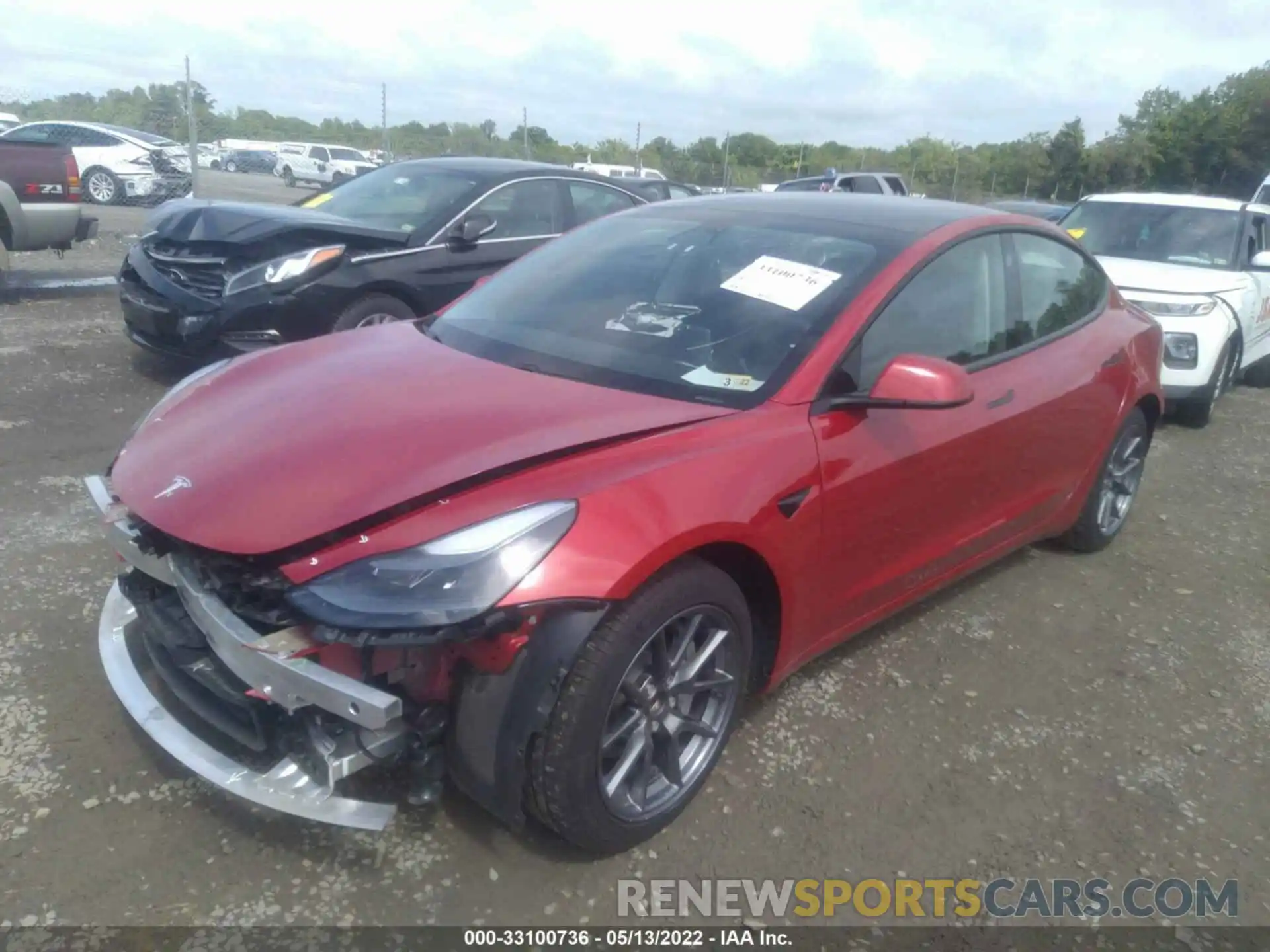 2 Photograph of a damaged car 5YJ3E1EA6MF911494 TESLA MODEL 3 2021