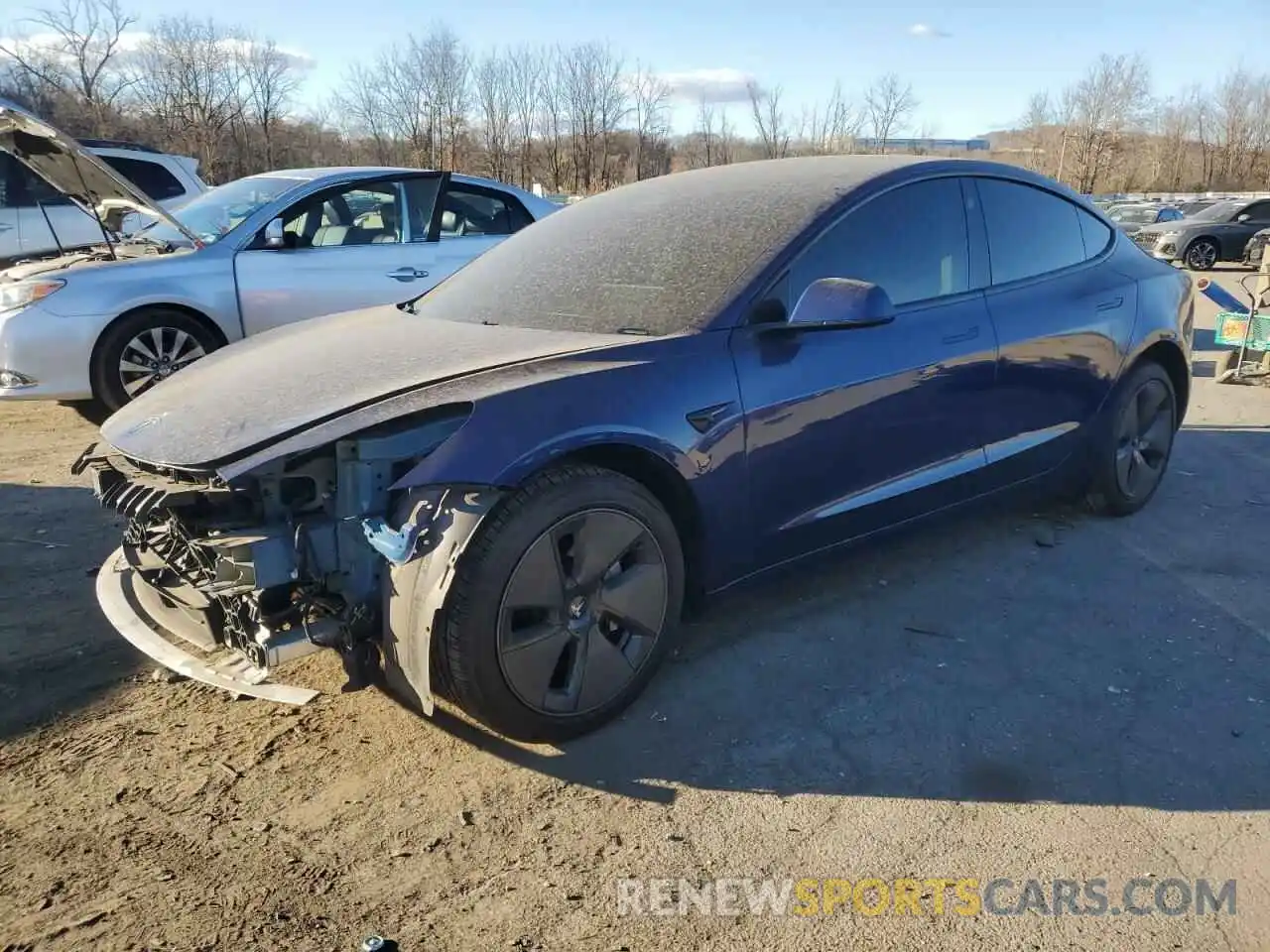 1 Photograph of a damaged car 5YJ3E1EA6MF915075 TESLA MODEL 3 2021