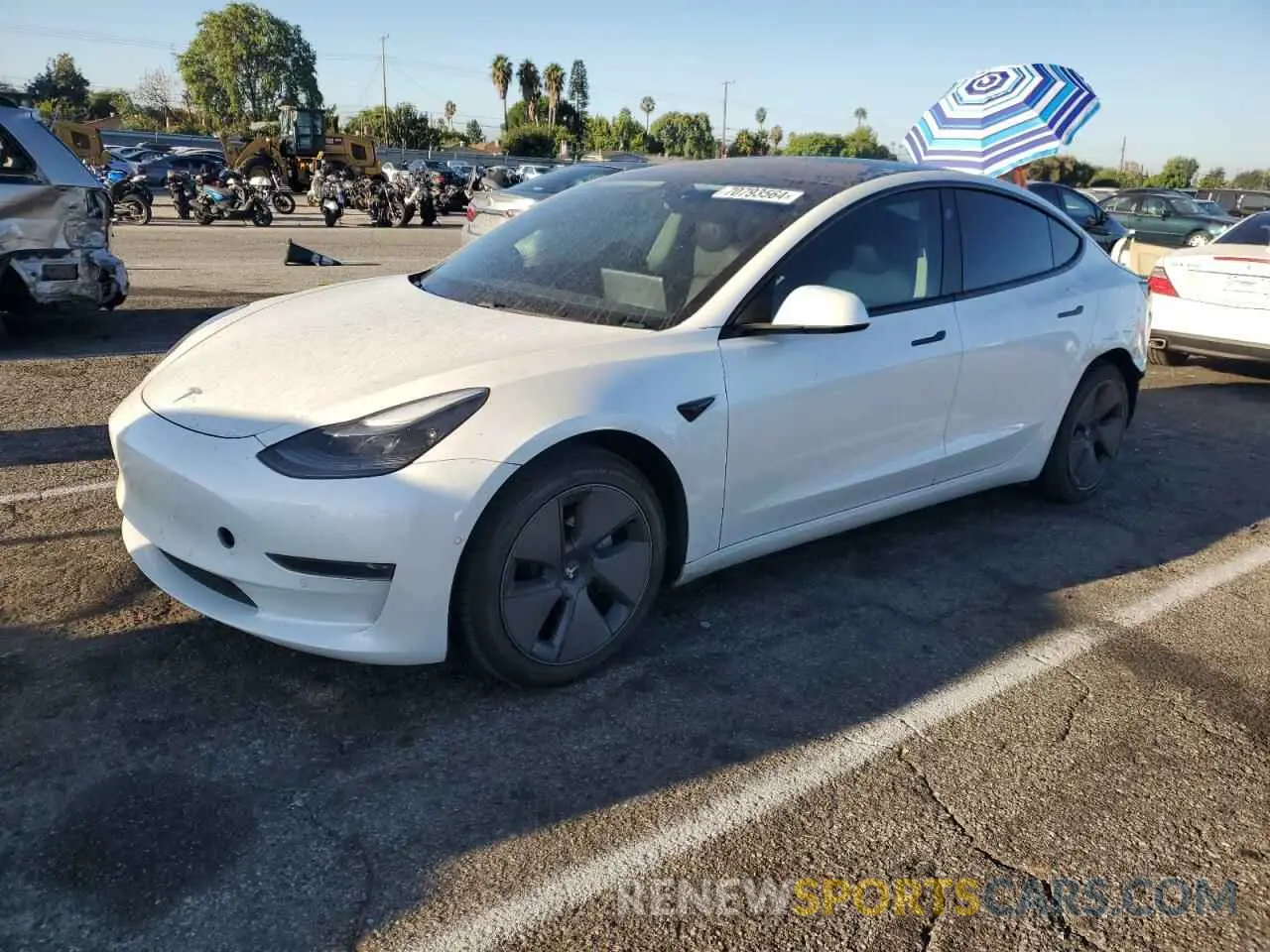 1 Photograph of a damaged car 5YJ3E1EA6MF929669 TESLA MODEL 3 2021