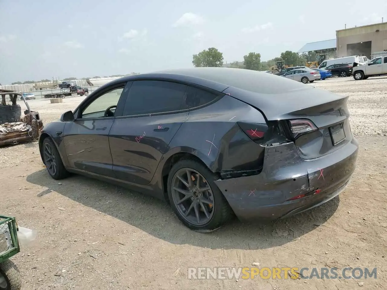 2 Photograph of a damaged car 5YJ3E1EA6MF940106 TESLA MODEL 3 2021