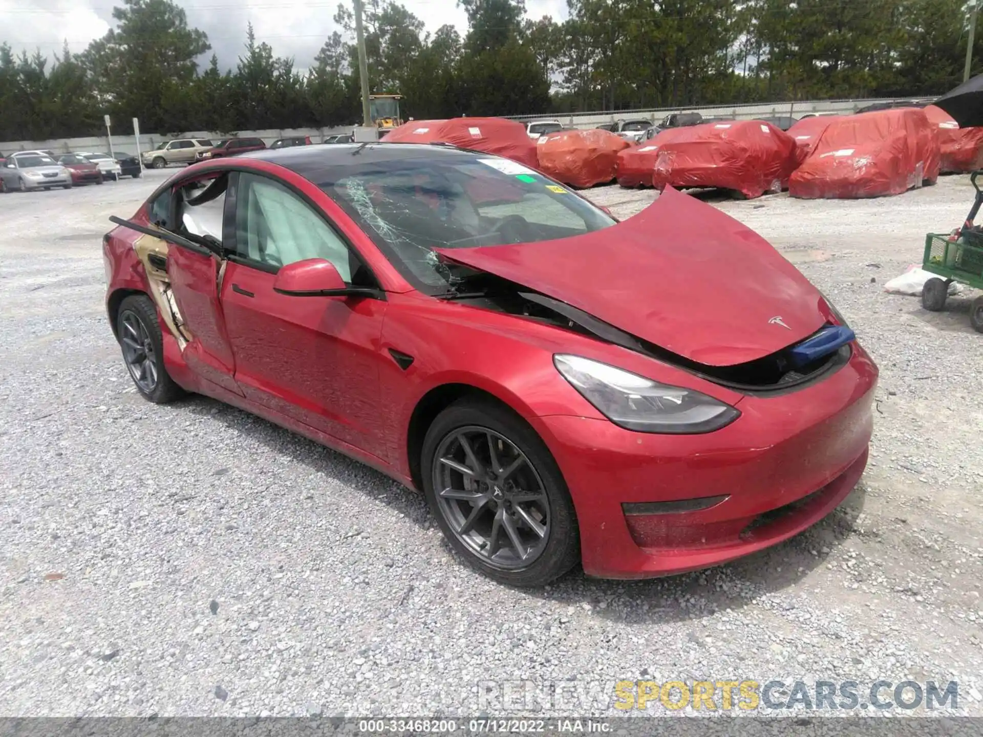 1 Photograph of a damaged car 5YJ3E1EA6MF961229 TESLA MODEL 3 2021