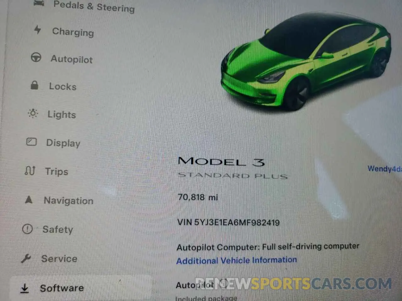 9 Photograph of a damaged car 5YJ3E1EA6MF982419 TESLA MODEL 3 2021