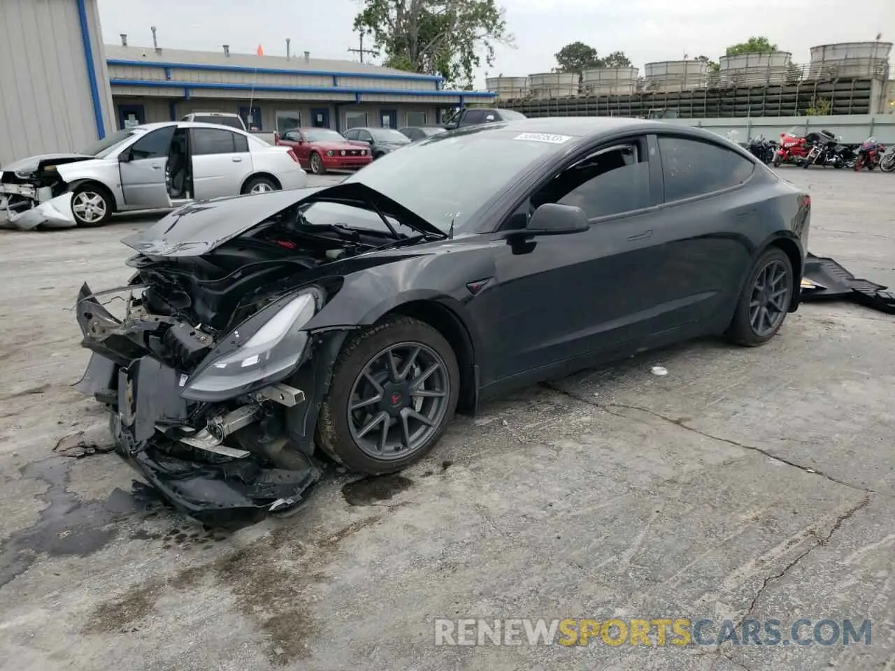 1 Photograph of a damaged car 5YJ3E1EA6MF991119 TESLA MODEL 3 2021