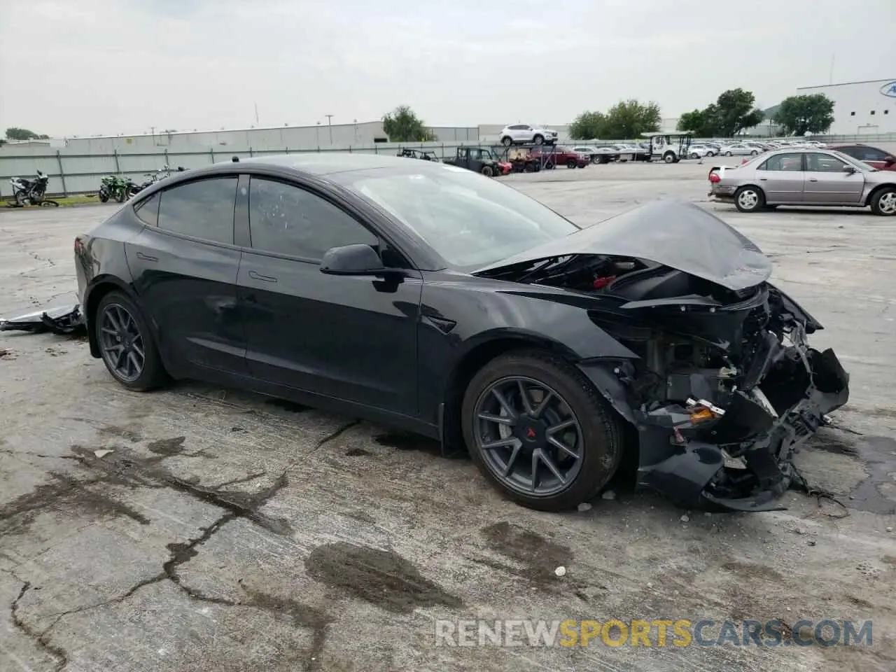 4 Photograph of a damaged car 5YJ3E1EA6MF991119 TESLA MODEL 3 2021