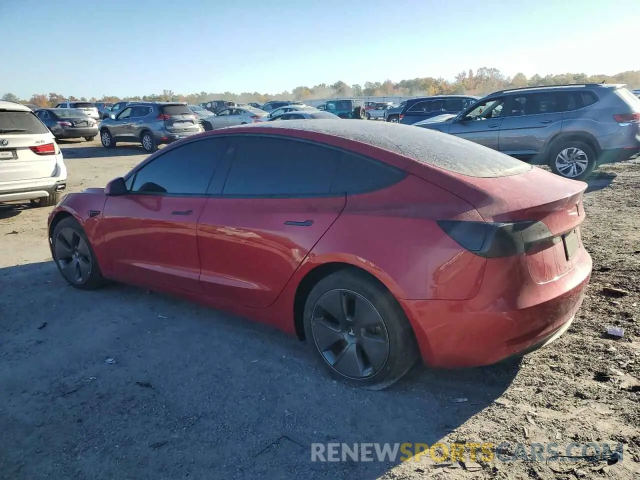2 Photograph of a damaged car 5YJ3E1EA6MF991489 TESLA MODEL 3 2021