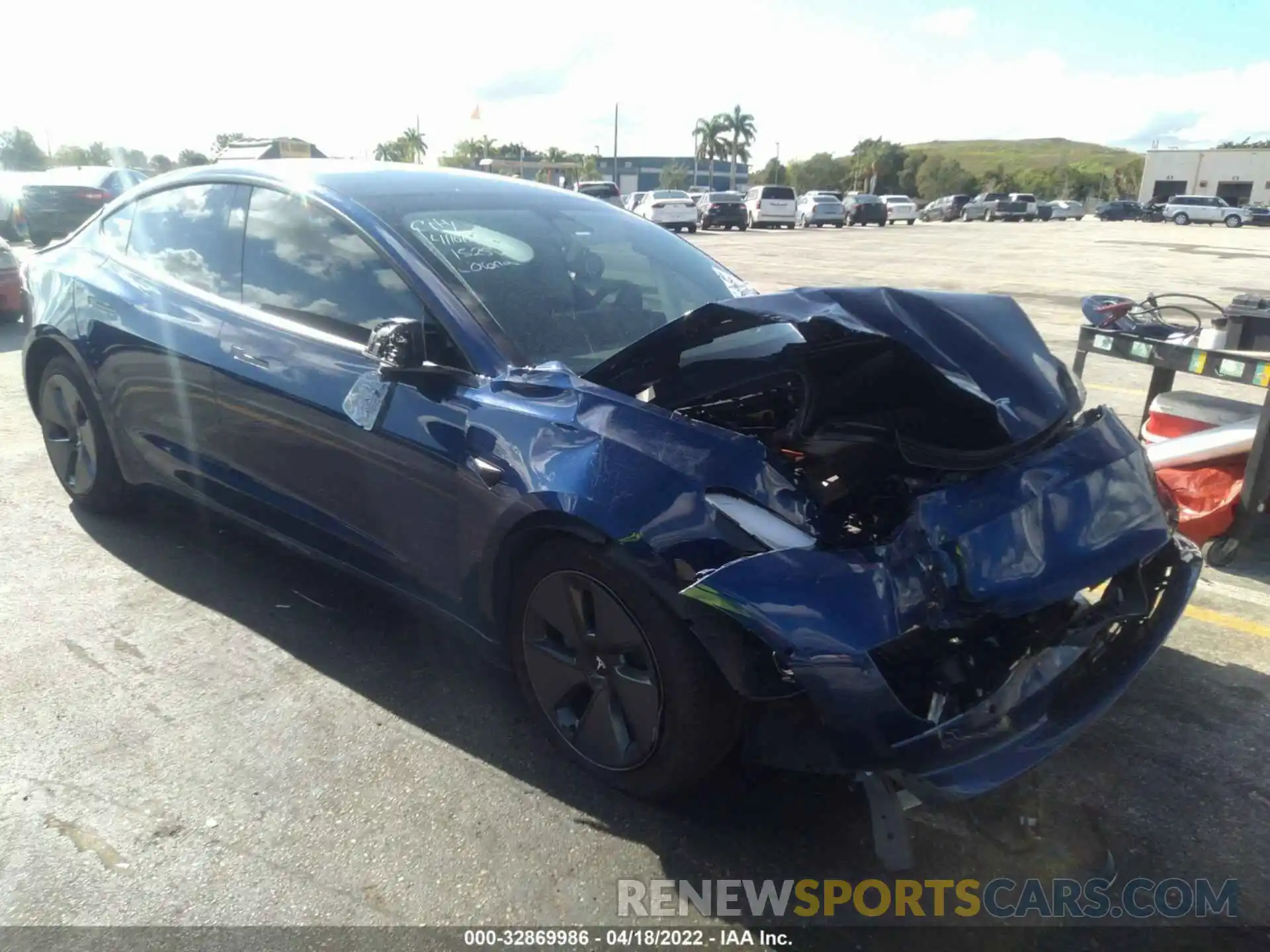 1 Photograph of a damaged car 5YJ3E1EA6MF991525 TESLA MODEL 3 2021