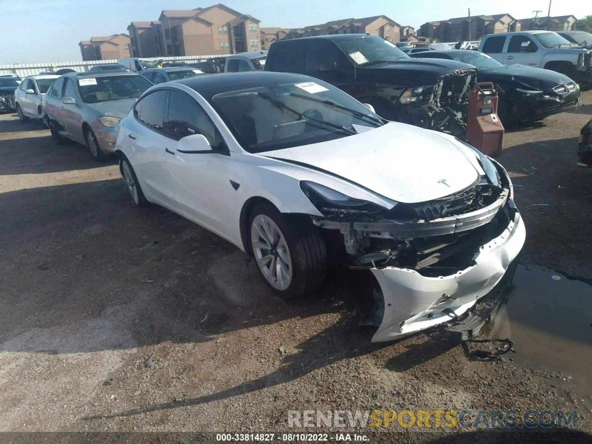 1 Photograph of a damaged car 5YJ3E1EA6MF994392 TESLA MODEL 3 2021