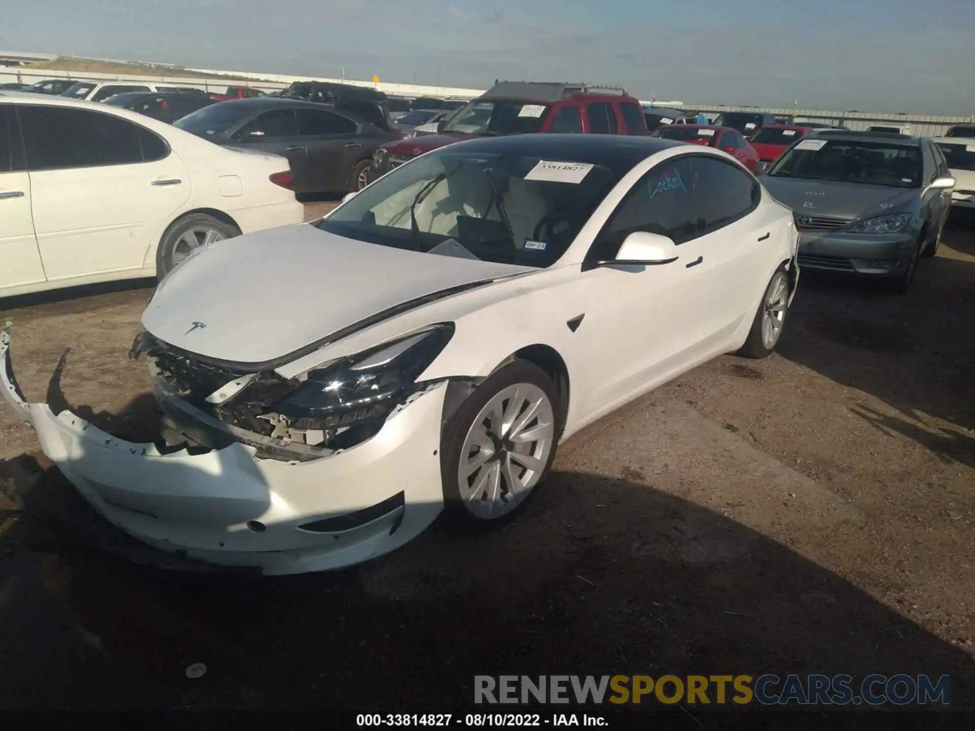 2 Photograph of a damaged car 5YJ3E1EA6MF994392 TESLA MODEL 3 2021