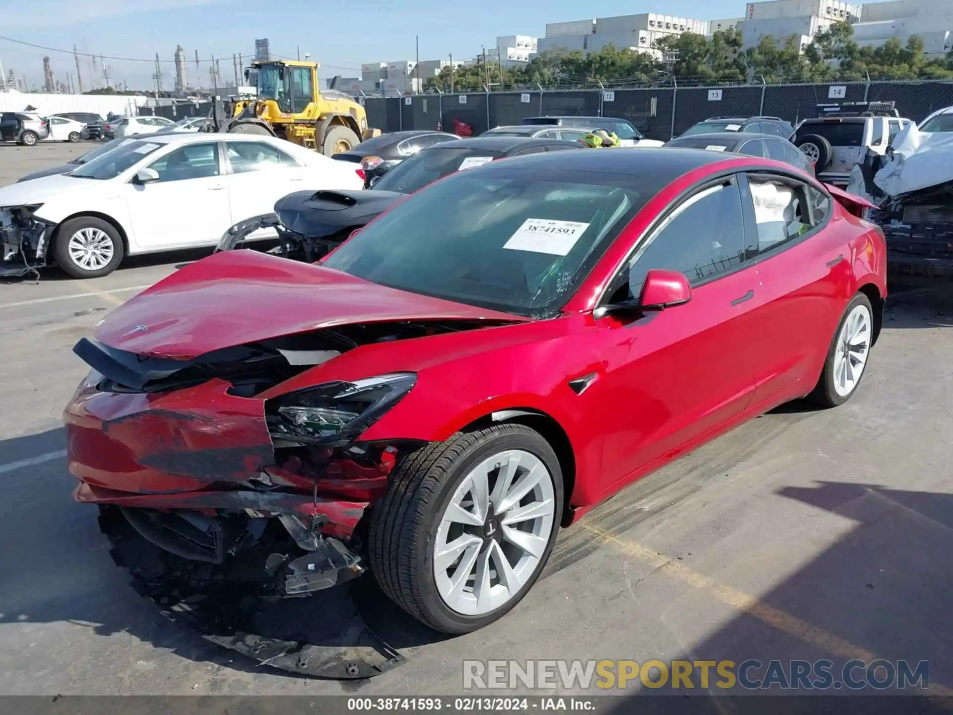 2 Photograph of a damaged car 5YJ3E1EA6MF995171 TESLA MODEL 3 2021