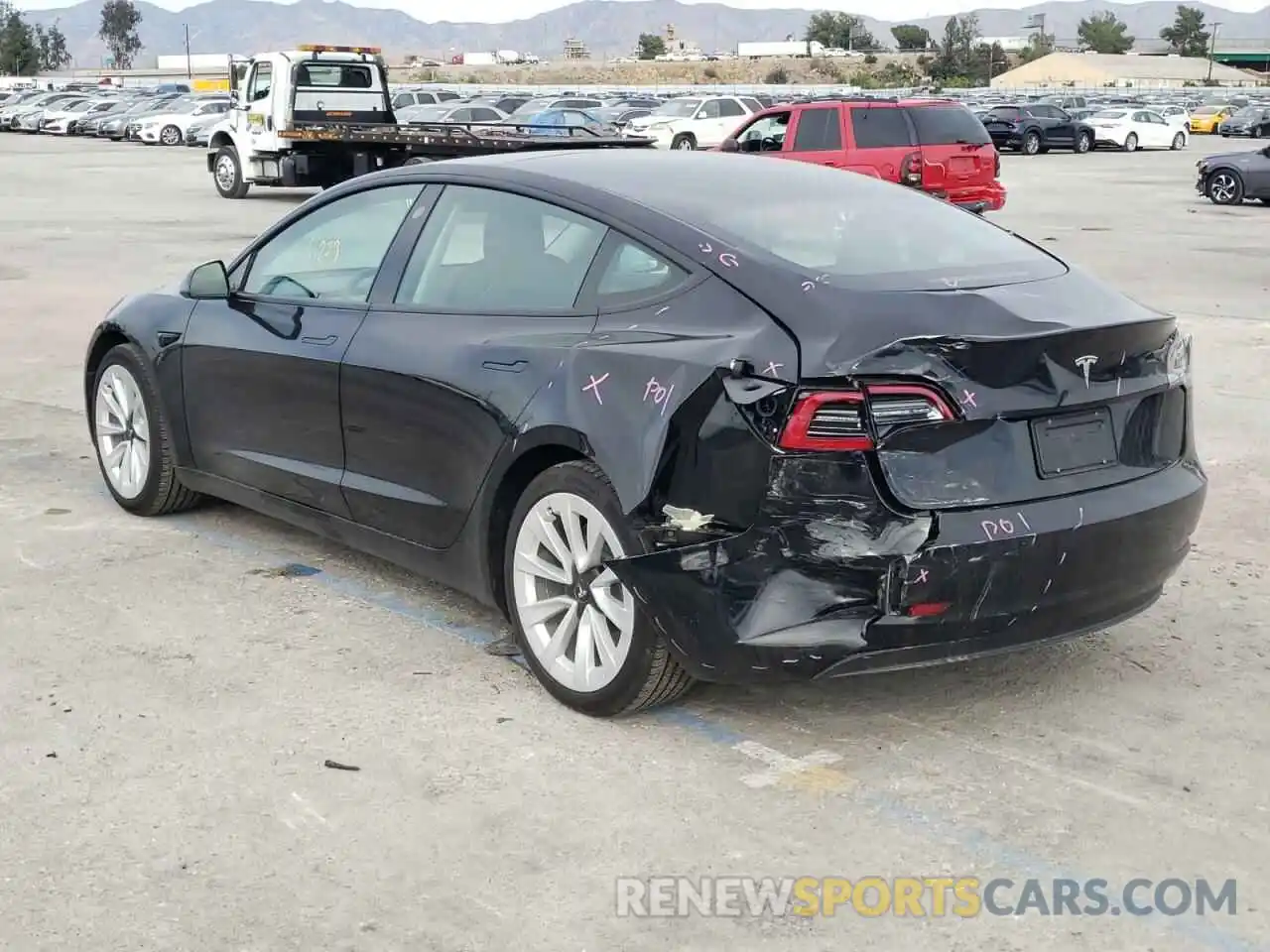 3 Photograph of a damaged car 5YJ3E1EA7MF001448 TESLA MODEL 3 2021