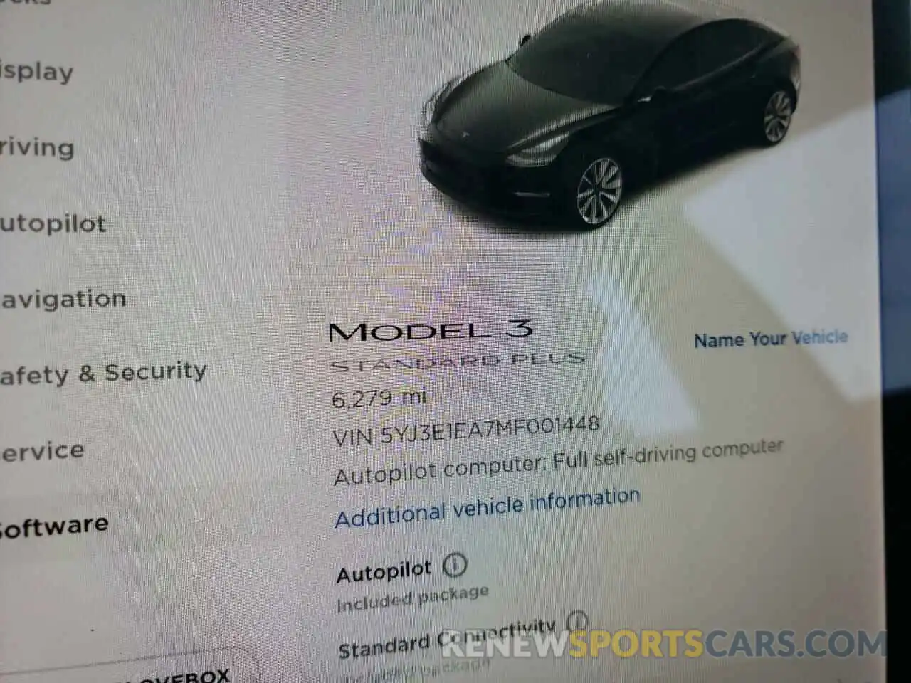 8 Photograph of a damaged car 5YJ3E1EA7MF001448 TESLA MODEL 3 2021