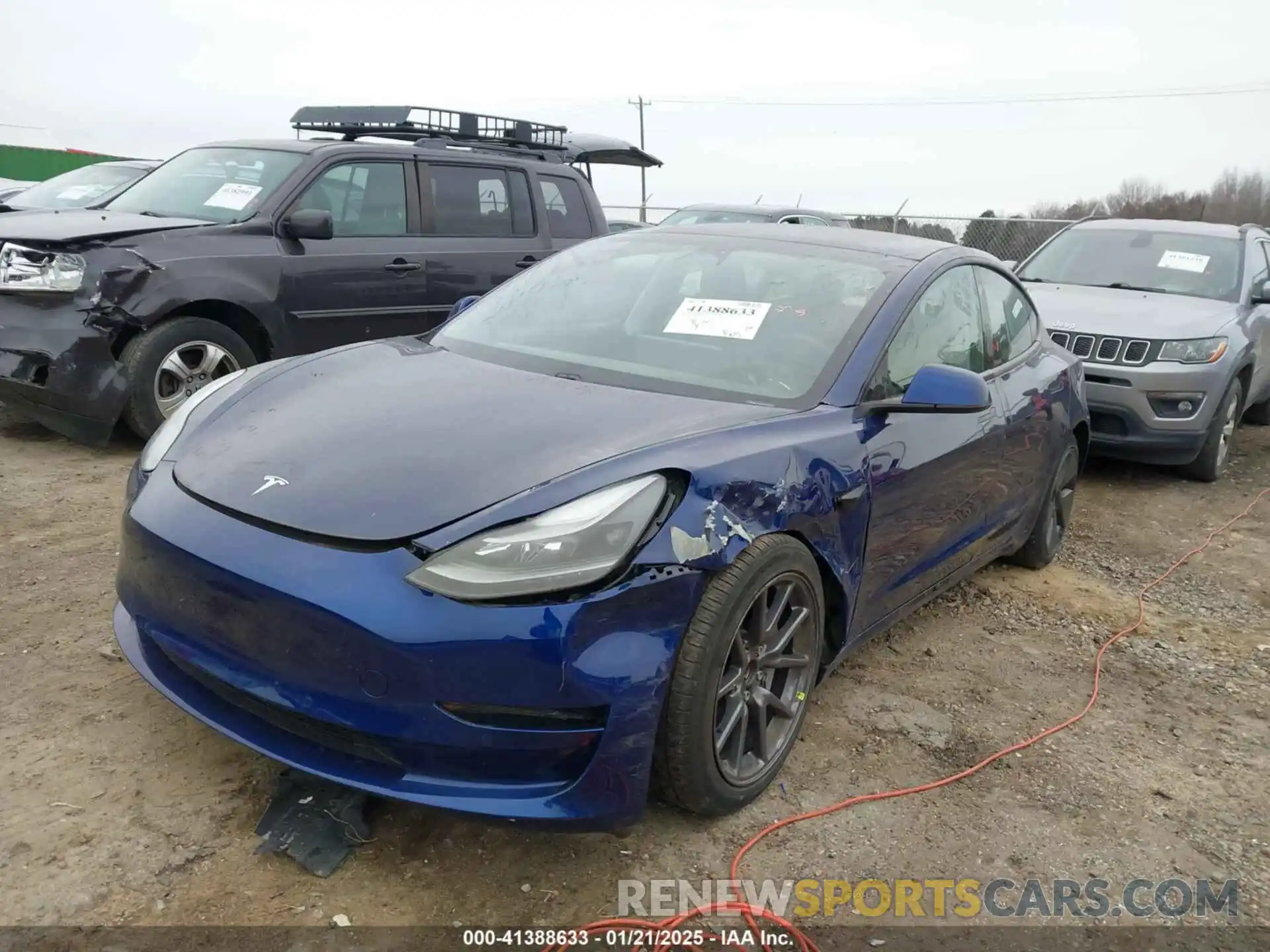 2 Photograph of a damaged car 5YJ3E1EA7MF016743 TESLA MODEL 3 2021