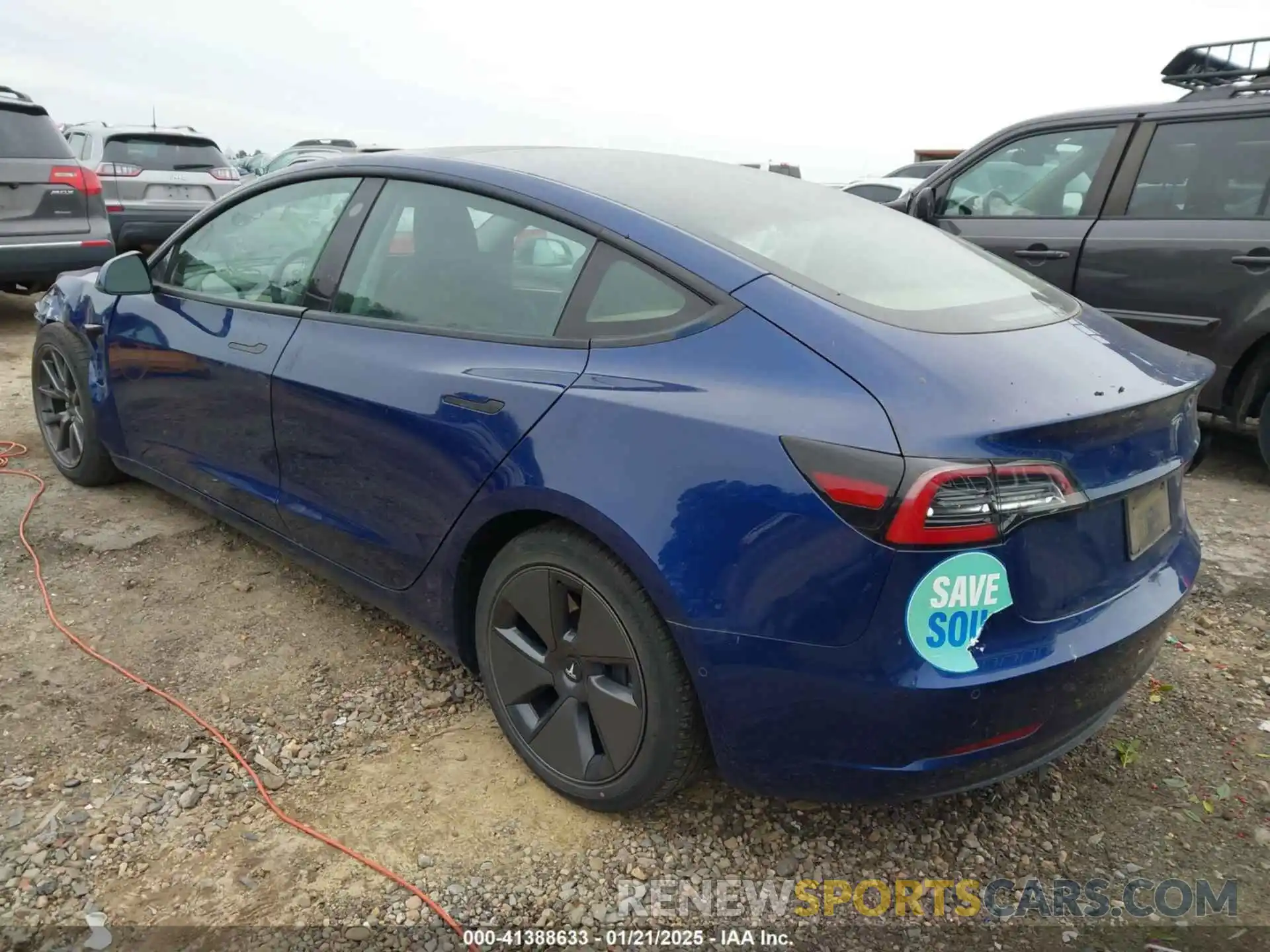 3 Photograph of a damaged car 5YJ3E1EA7MF016743 TESLA MODEL 3 2021