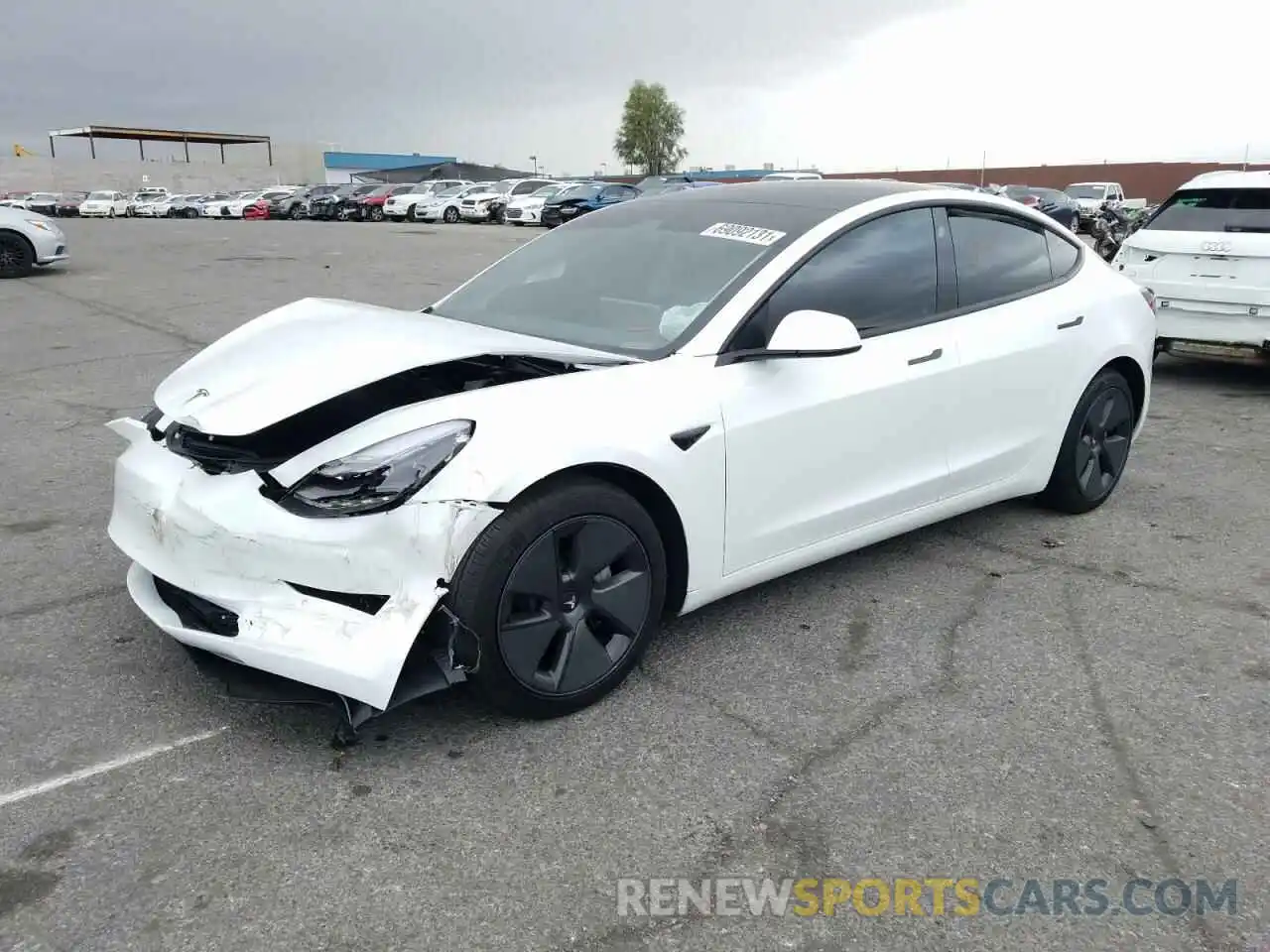 2 Photograph of a damaged car 5YJ3E1EA7MF026690 TESLA MODEL 3 2021