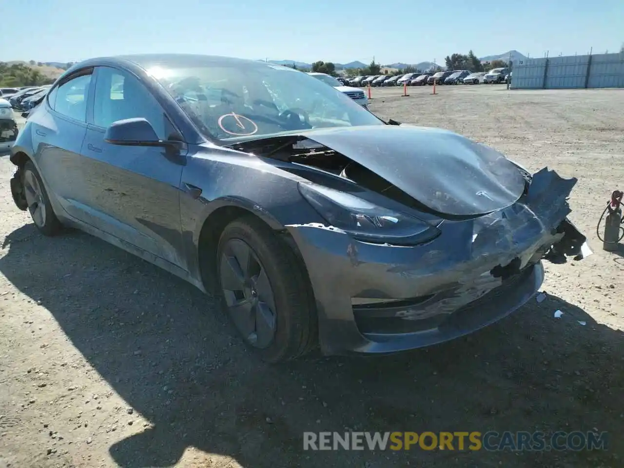 1 Photograph of a damaged car 5YJ3E1EA7MF027225 TESLA MODEL 3 2021