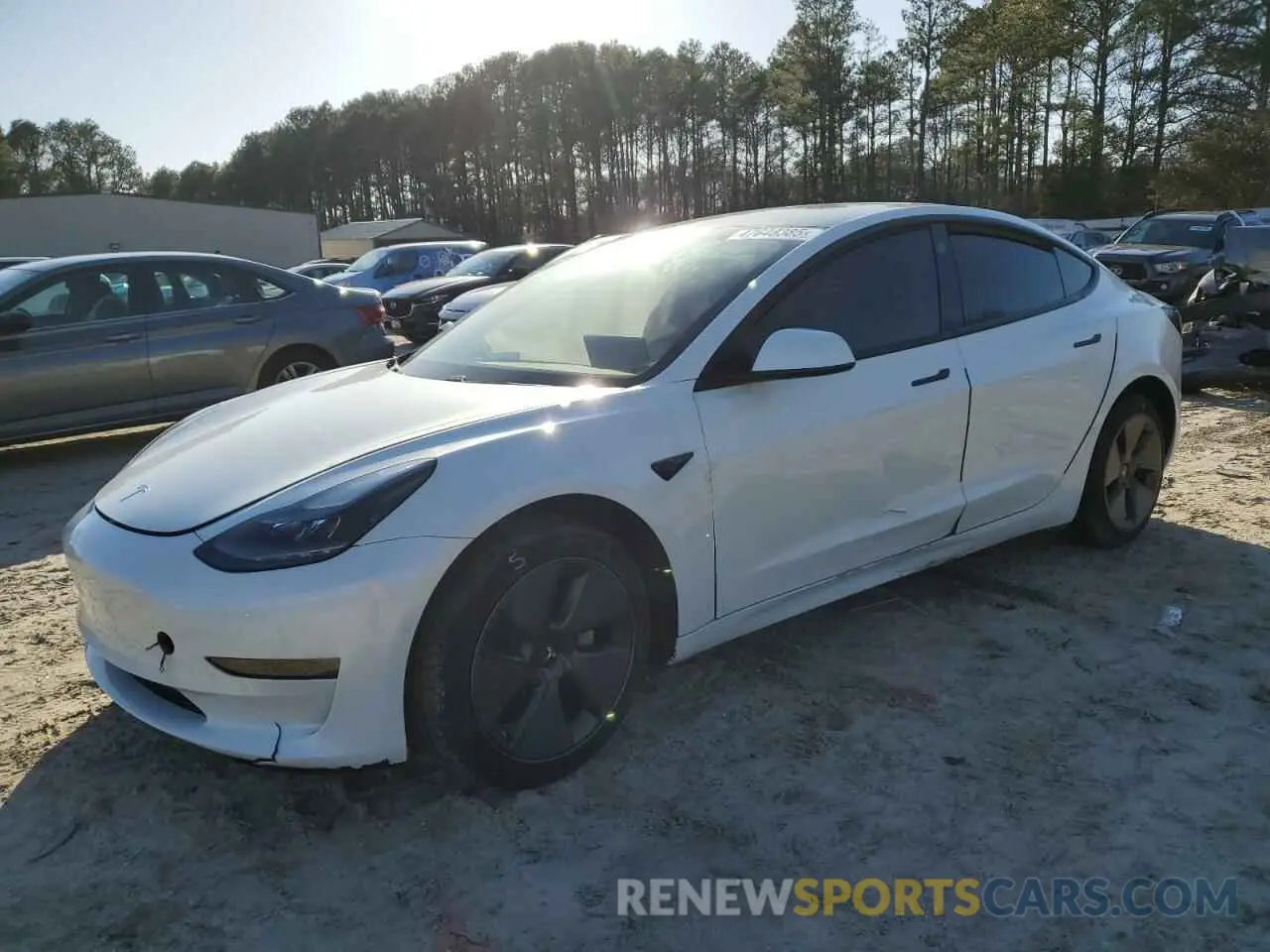 1 Photograph of a damaged car 5YJ3E1EA7MF045420 TESLA MODEL 3 2021