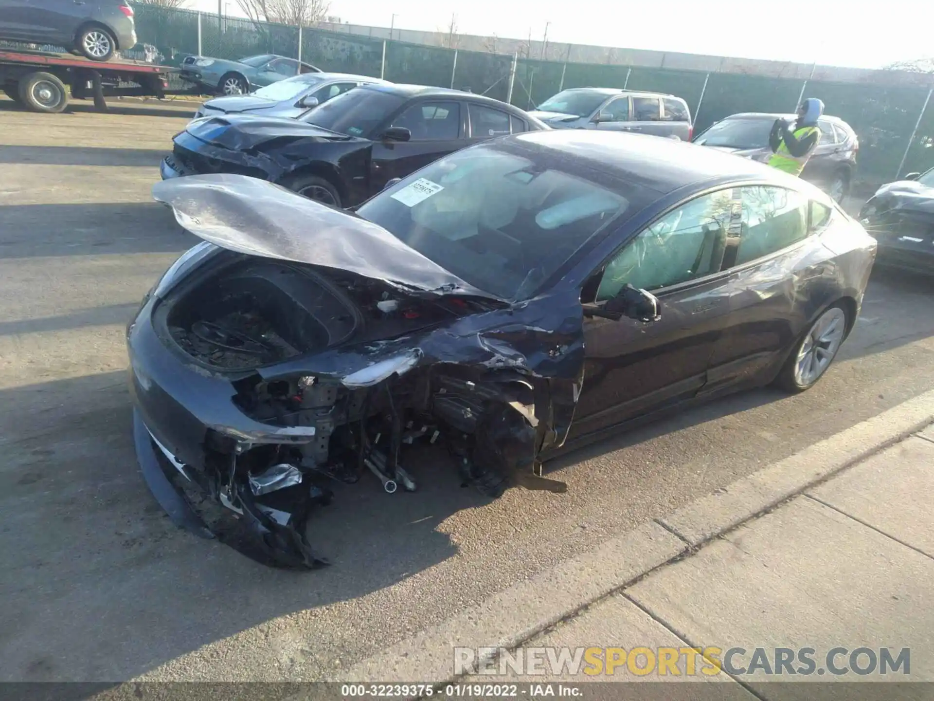 2 Photograph of a damaged car 5YJ3E1EA7MF046079 TESLA MODEL 3 2021