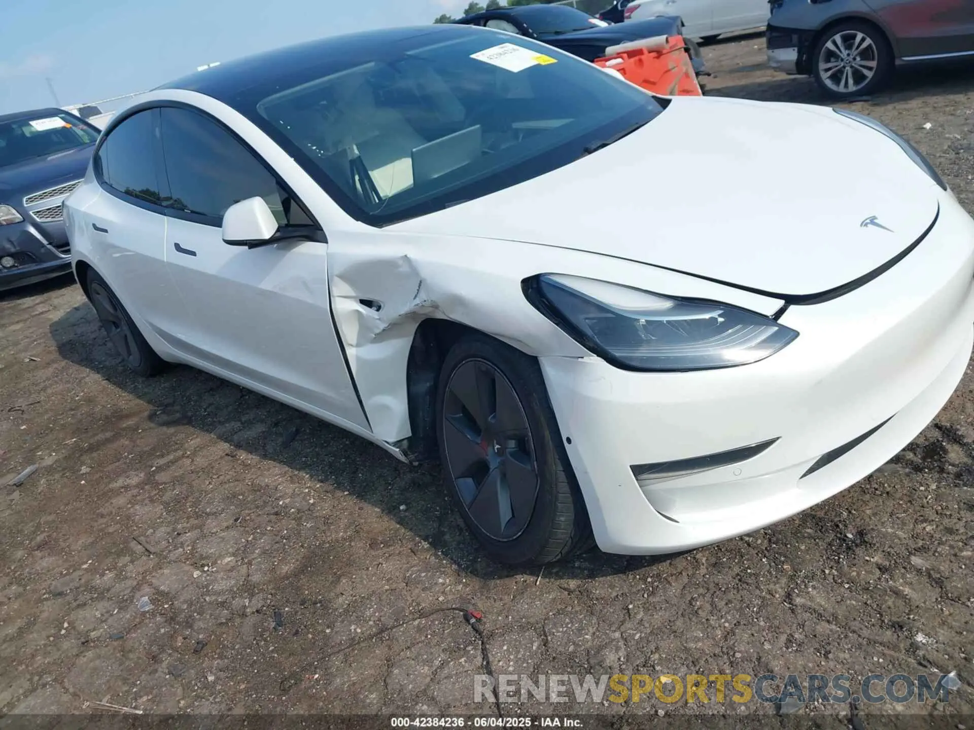 1 Photograph of a damaged car 5YJ3E1EA7MF059222 TESLA MODEL 3 2021