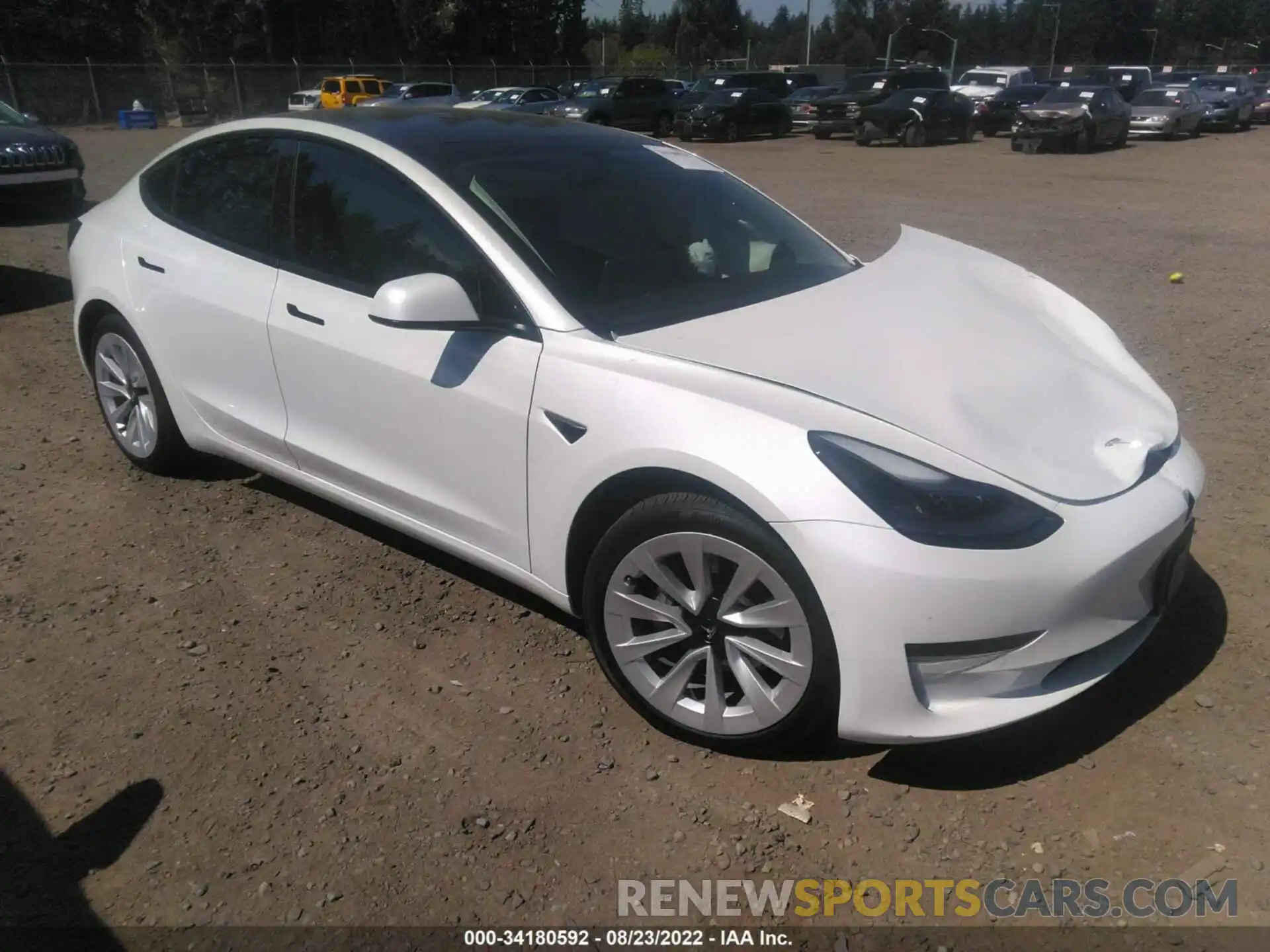 1 Photograph of a damaged car 5YJ3E1EA7MF064534 TESLA MODEL 3 2021