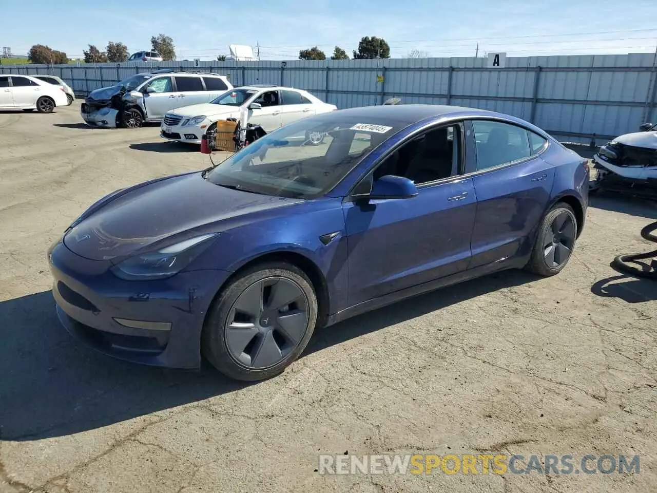 1 Photograph of a damaged car 5YJ3E1EA7MF071404 TESLA MODEL 3 2021