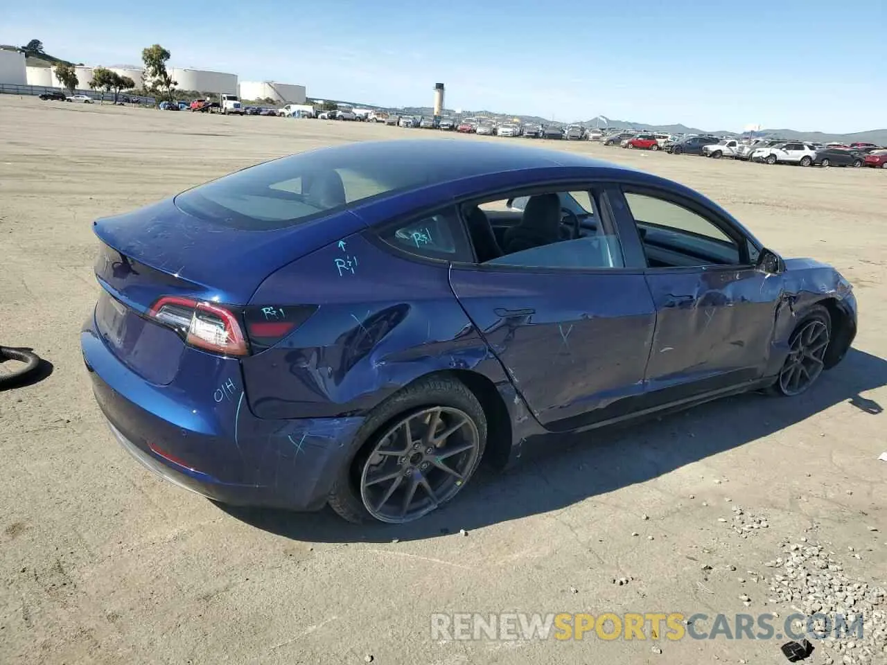 3 Photograph of a damaged car 5YJ3E1EA7MF071404 TESLA MODEL 3 2021