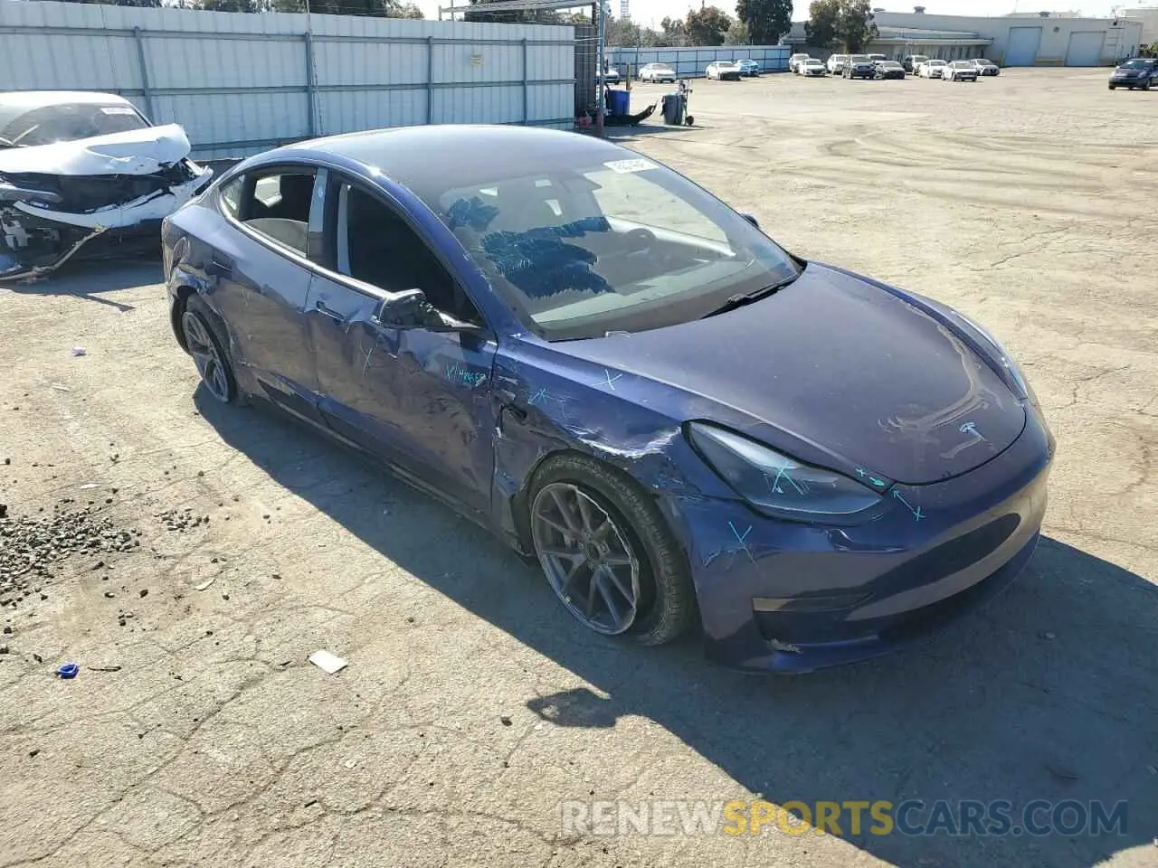 4 Photograph of a damaged car 5YJ3E1EA7MF071404 TESLA MODEL 3 2021