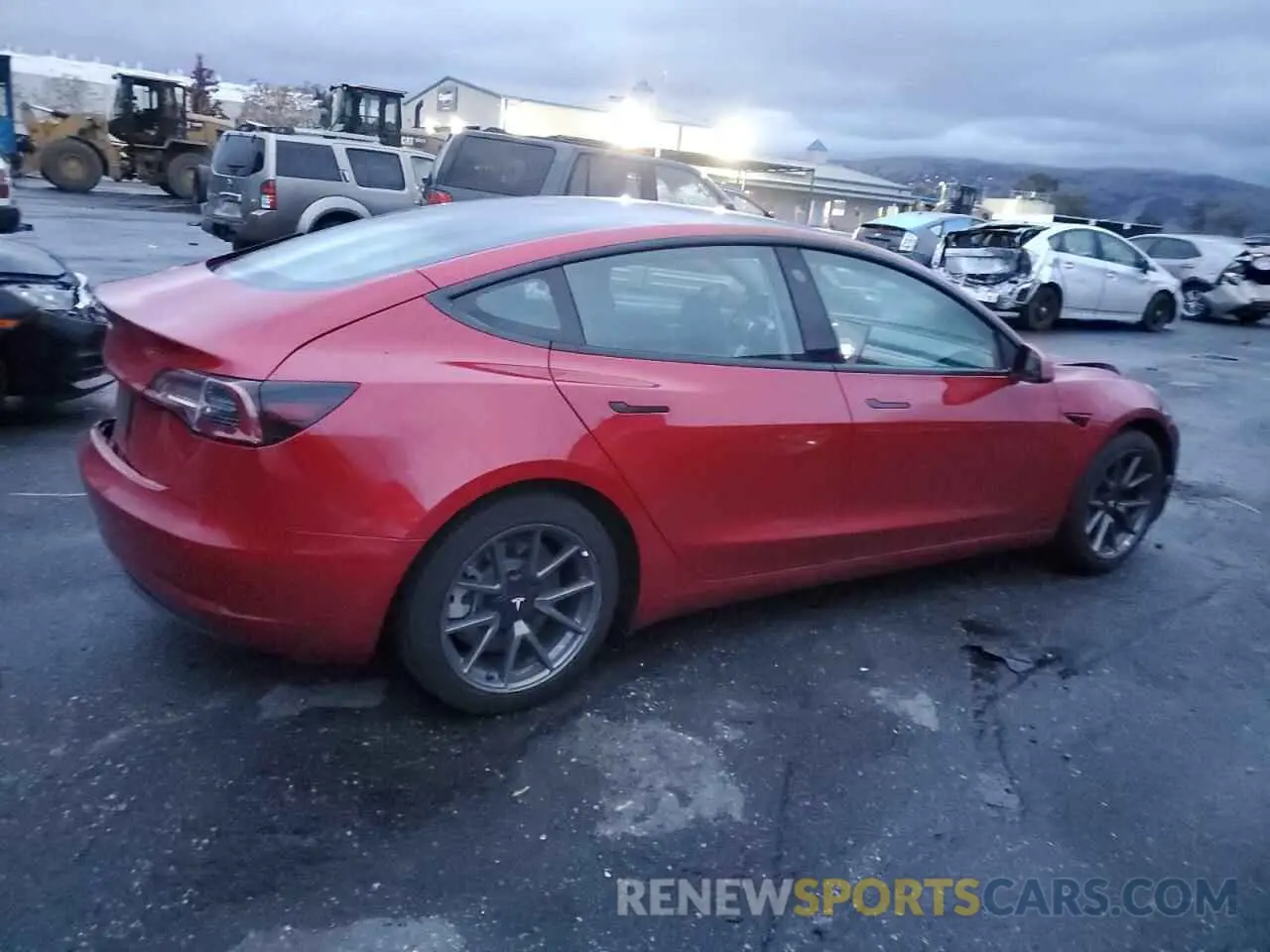3 Photograph of a damaged car 5YJ3E1EA7MF077252 TESLA MODEL 3 2021